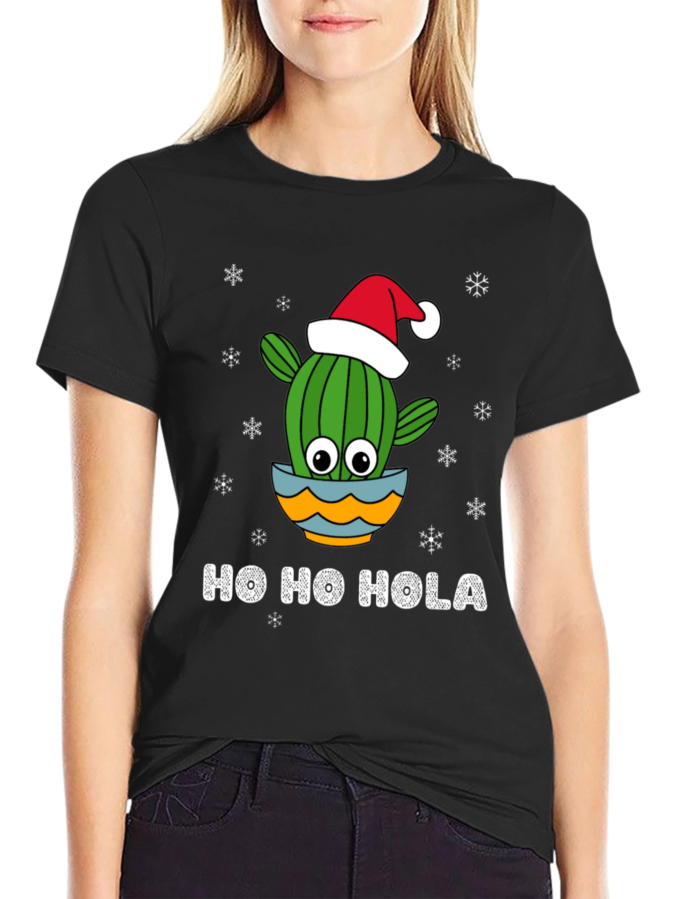 Ho Ho Hola Christmas Cactus T-Shirt