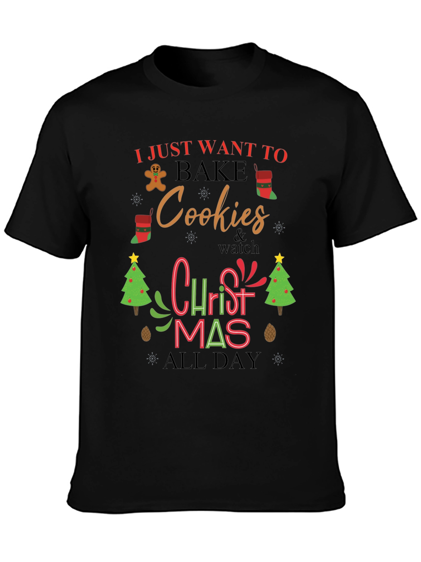 Christmas Cookies Bake All Day T-Shirt