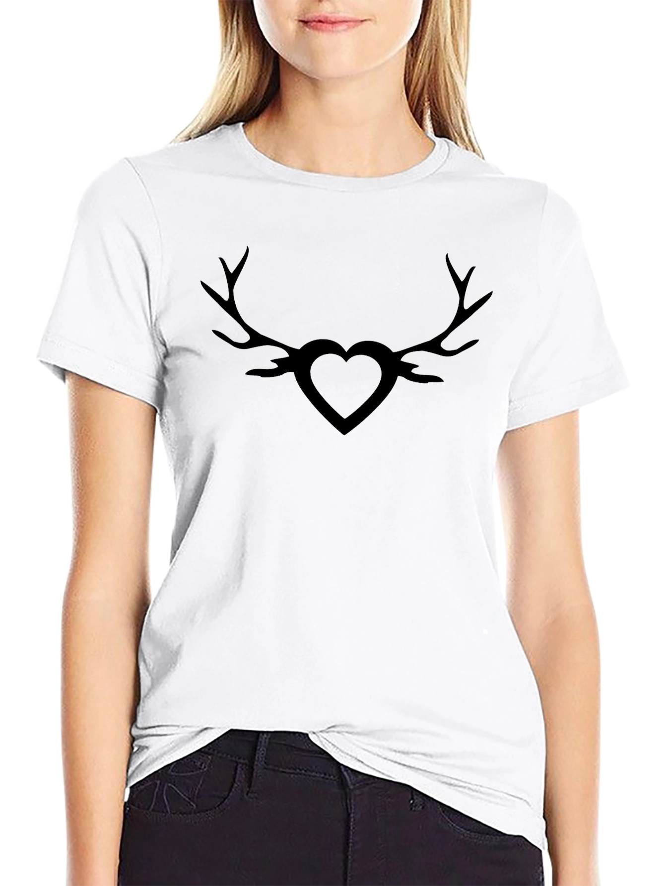 Heart Antler Graphic T-Shirt