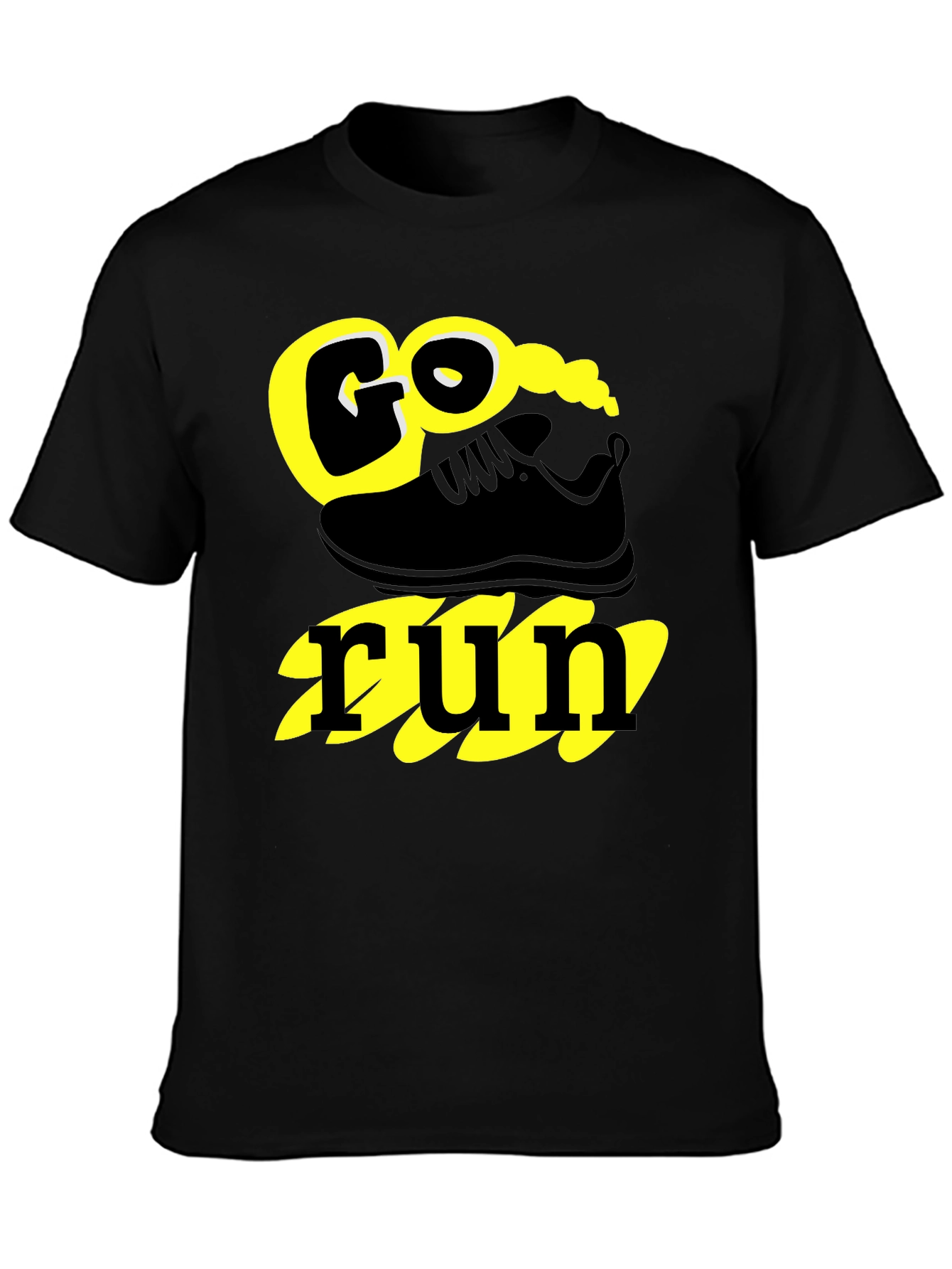 Go Run Graphic T-Shirt - Black