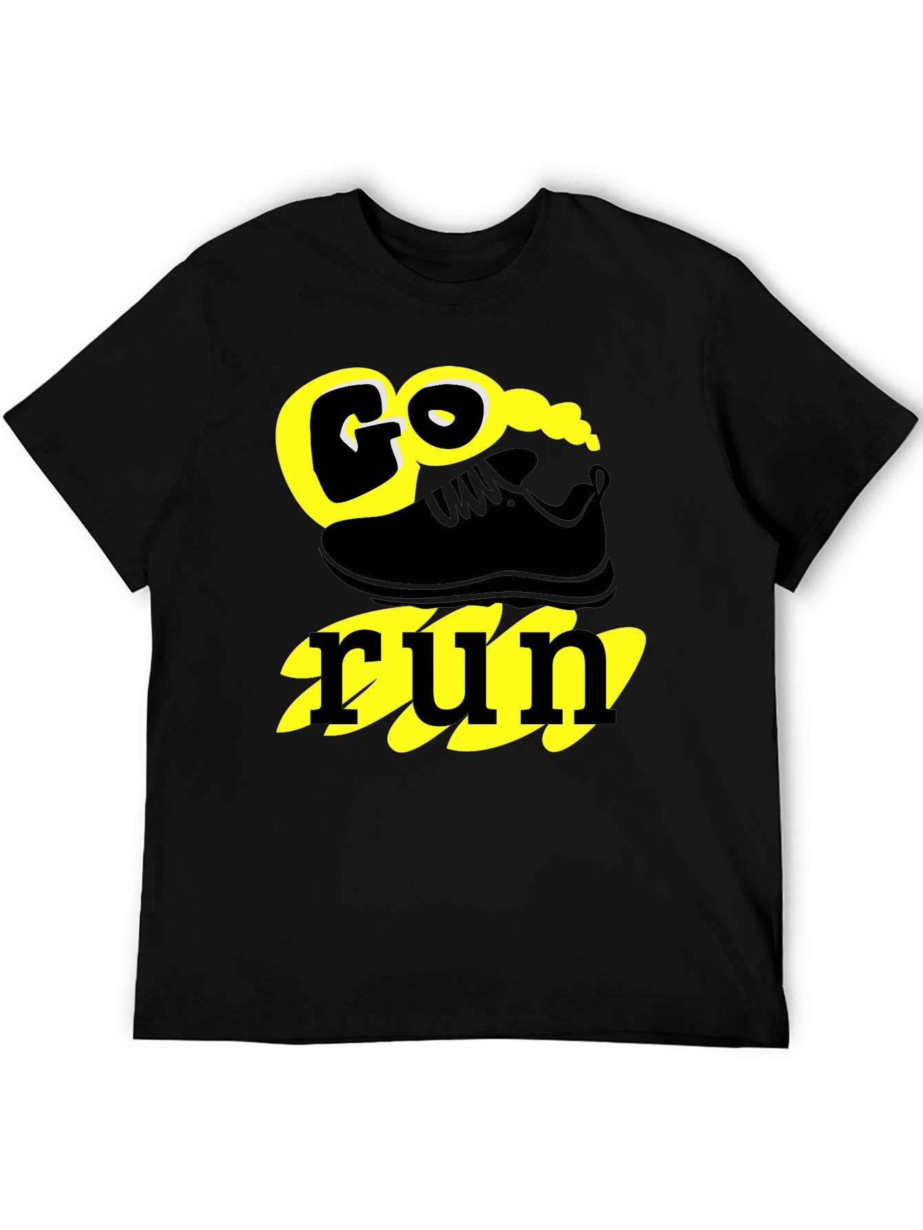 Go Run Graphic T-Shirt - Black