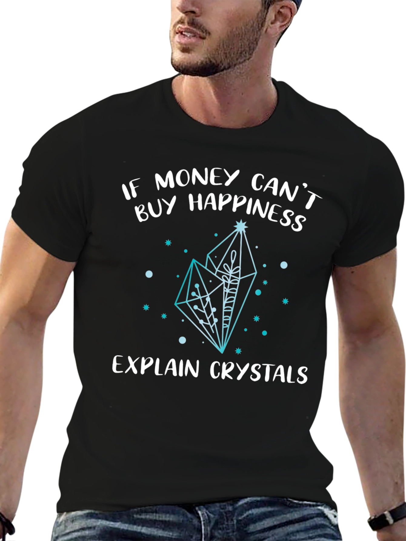 Crystals Happiness Graphic Tee Shirt