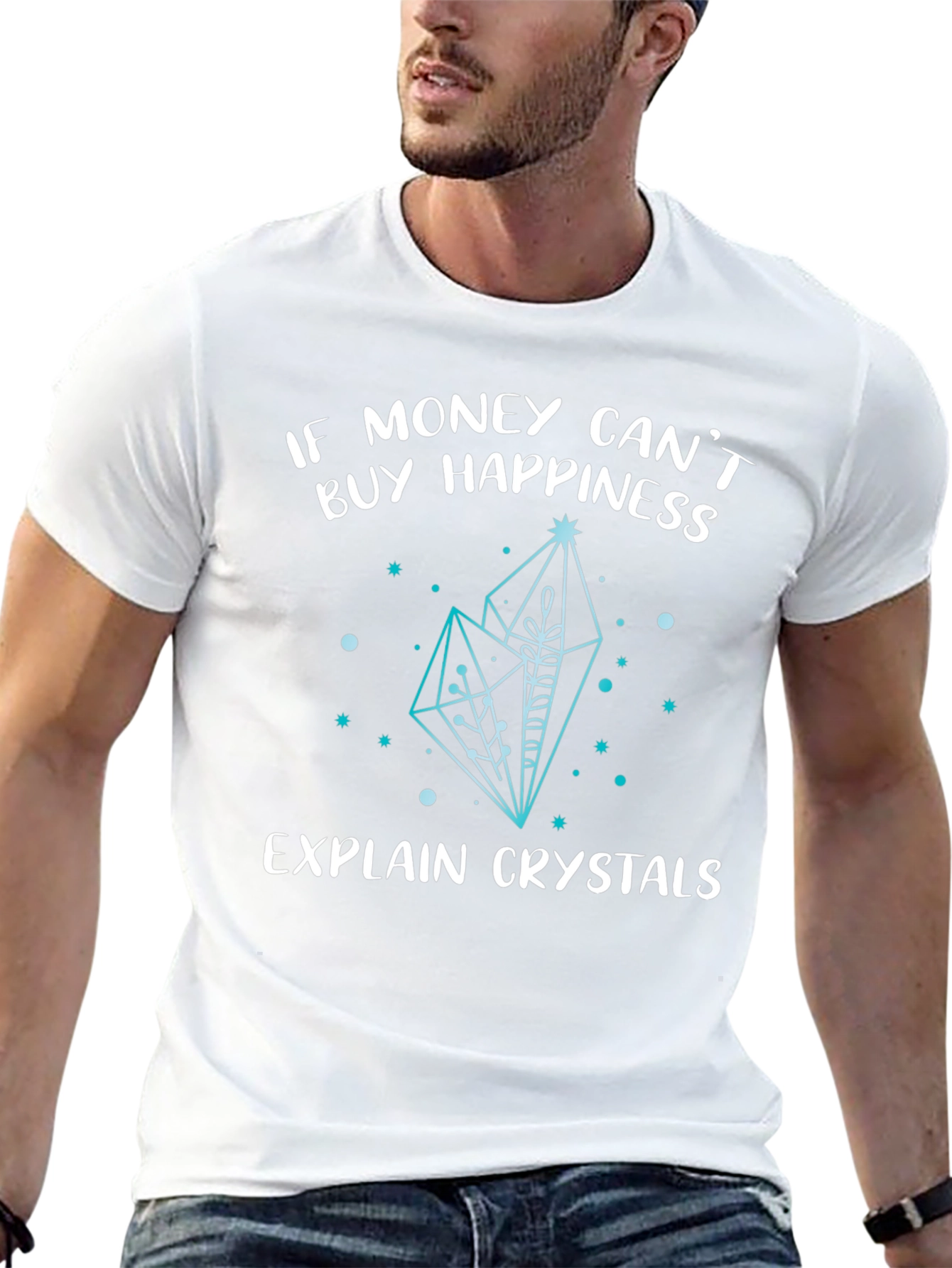 Crystals Happiness Graphic Tee Shirt