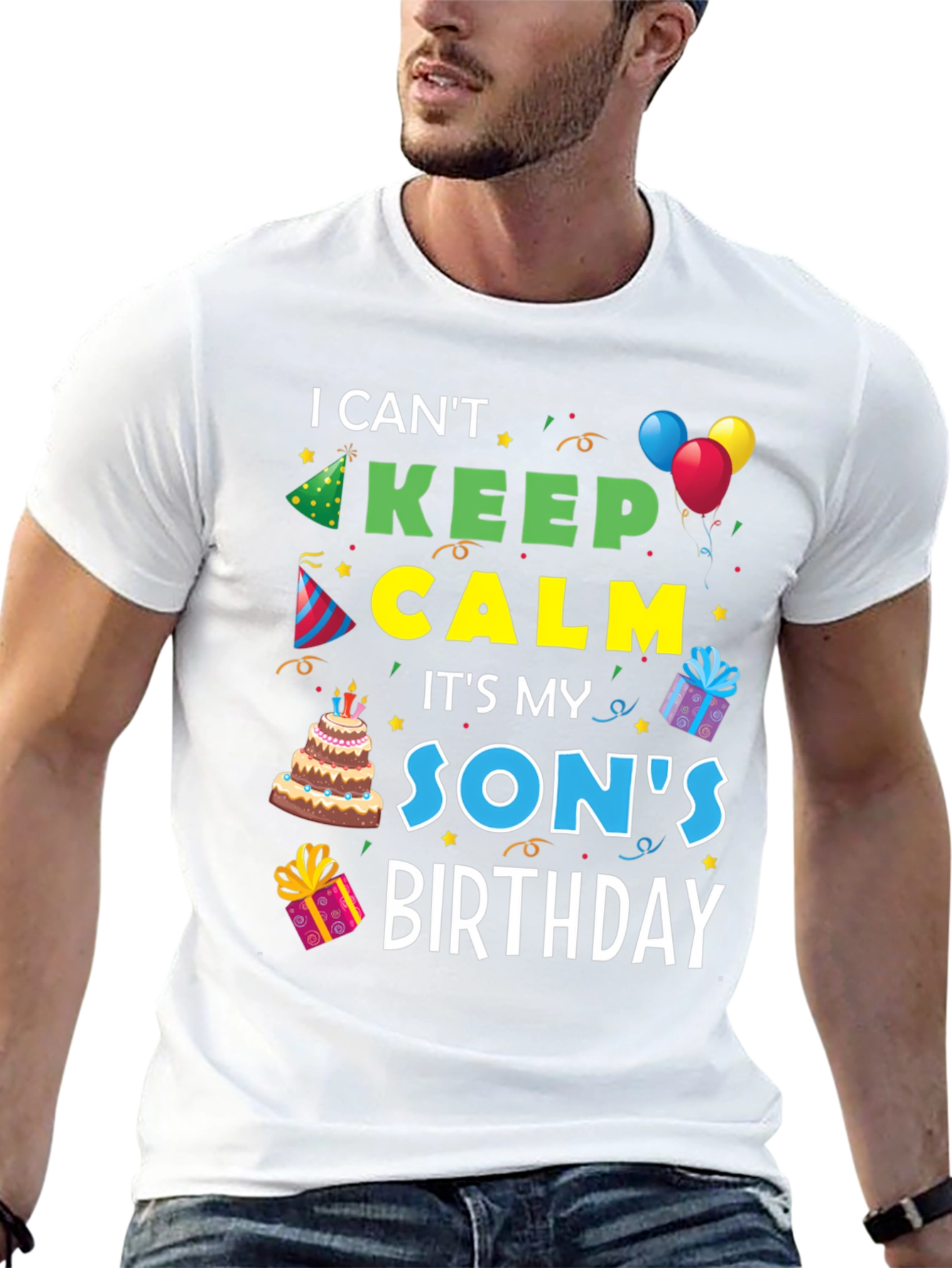 I Cant Keep Calm Its My Sons Birthday T-Shirt
