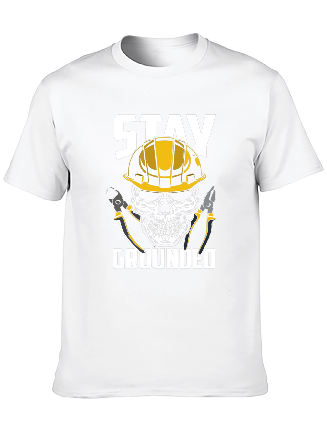 Stay Grounded Electrician Skull Graphic Tee