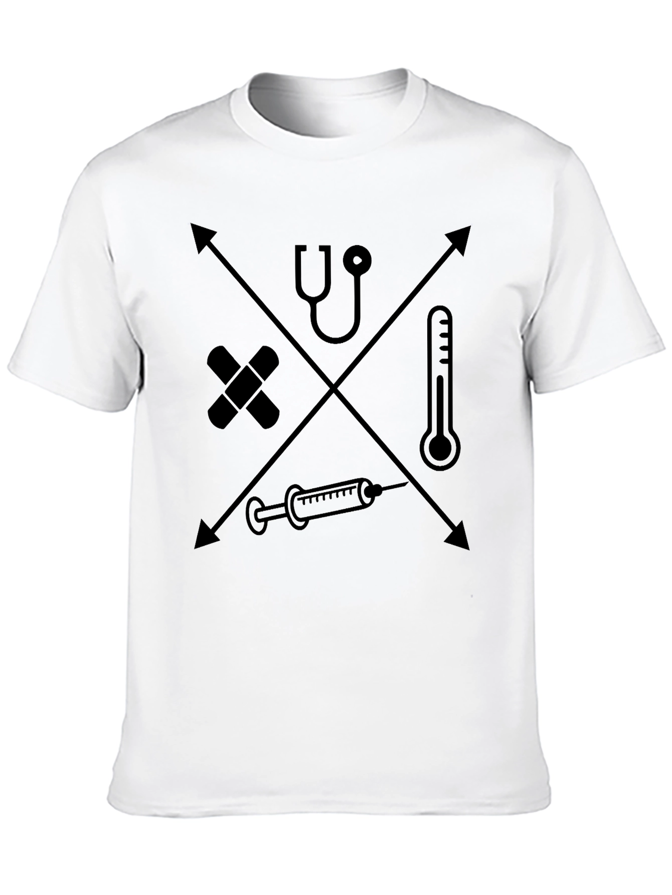 Medical Icon Graphic Tee - Black