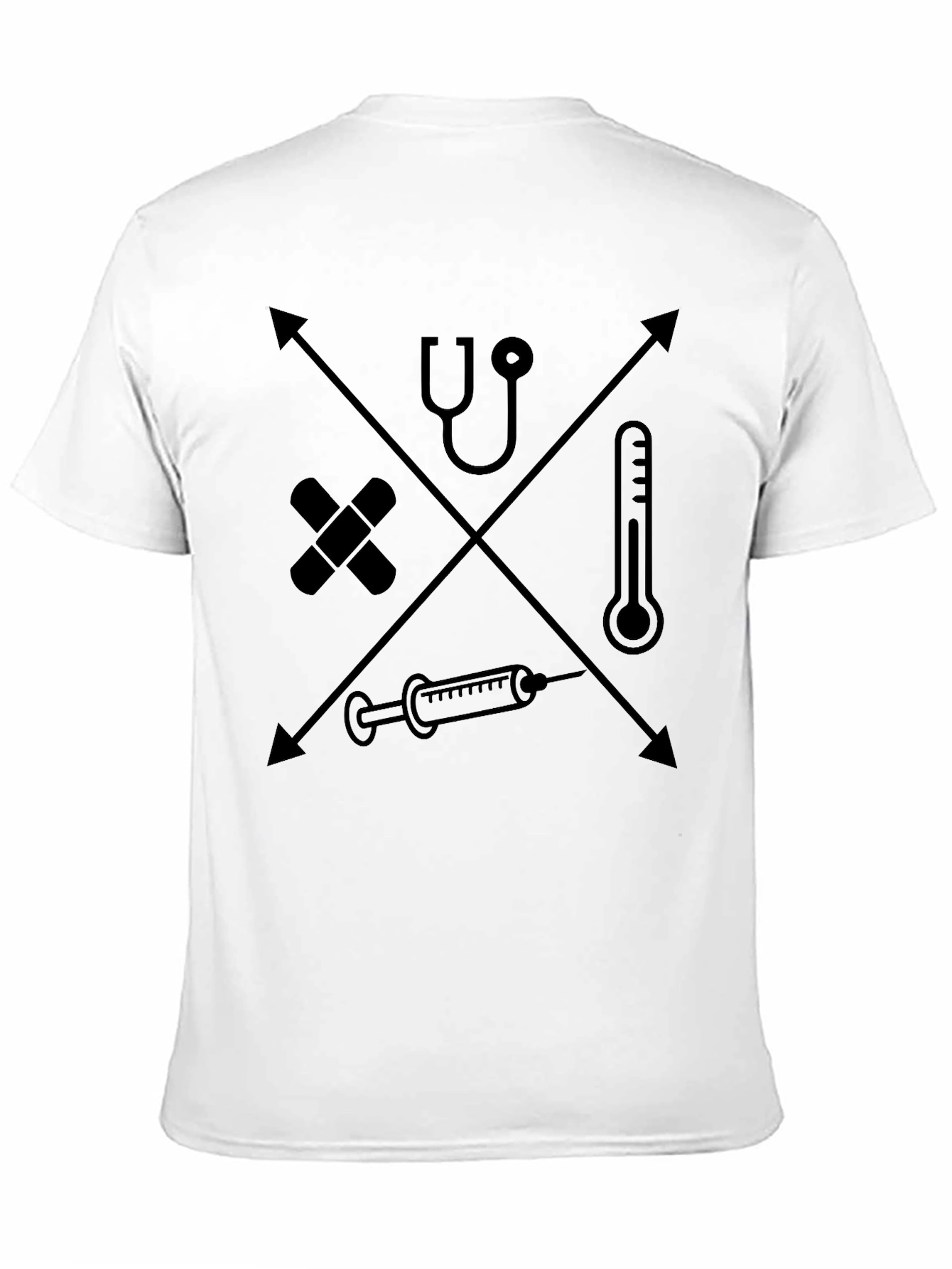 Medical Icon Graphic Tee - Black