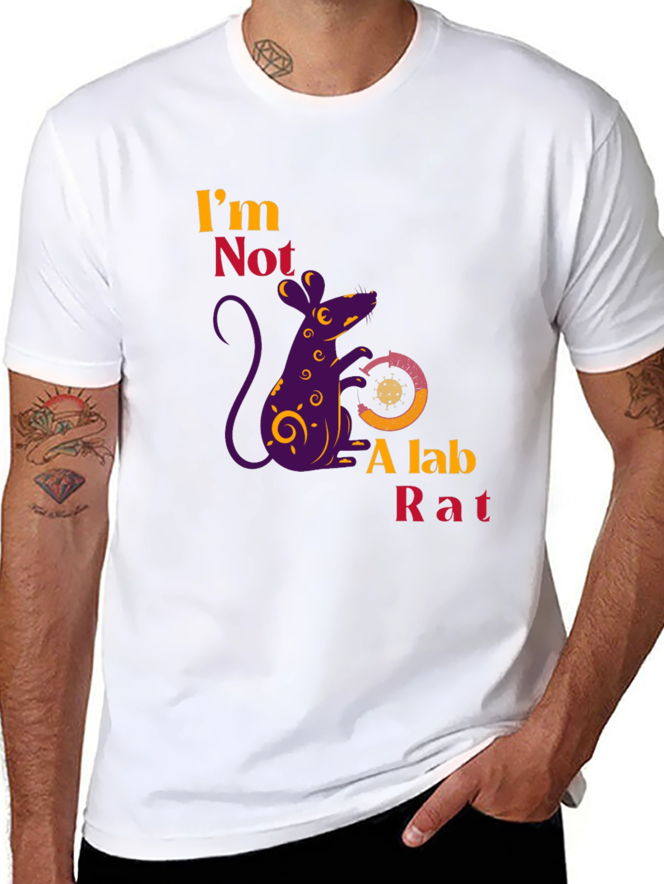 Im Not a Lab Rat Novelty Graphic T-Shirt