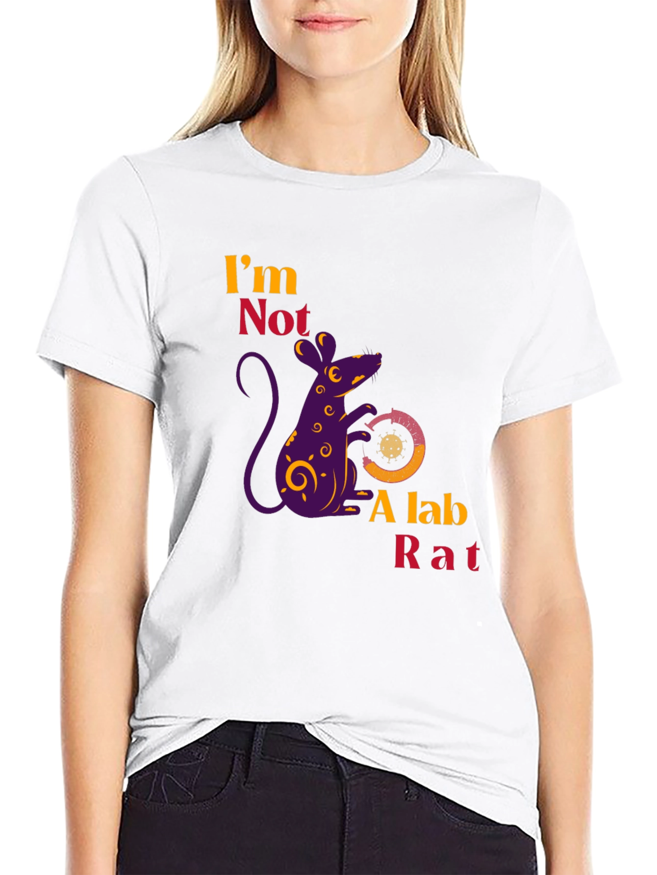Im Not a Lab Rat Novelty Graphic T-Shirt