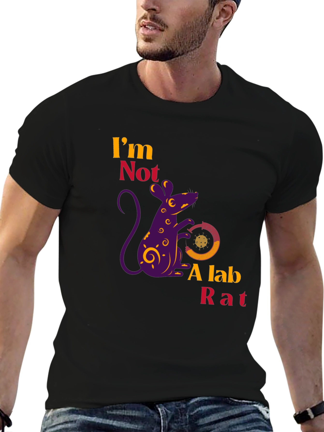 Im Not a Lab Rat Novelty Graphic T-Shirt