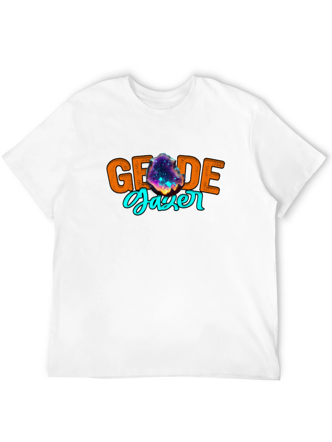 Geode Gazer Graphic Tee - Black Cotton T-Shirt