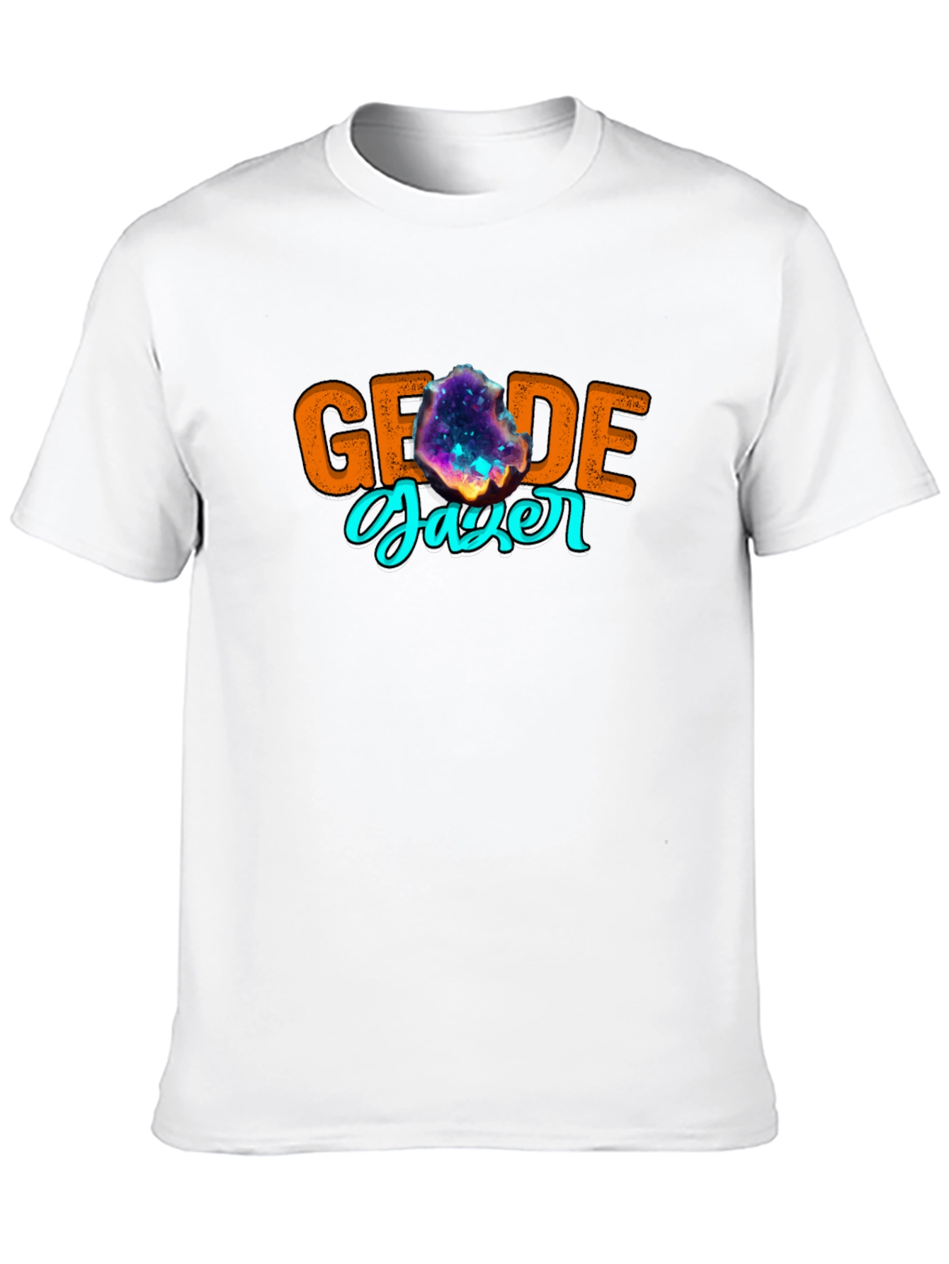 Geode Gazer Graphic Tee - Black Cotton T-Shirt