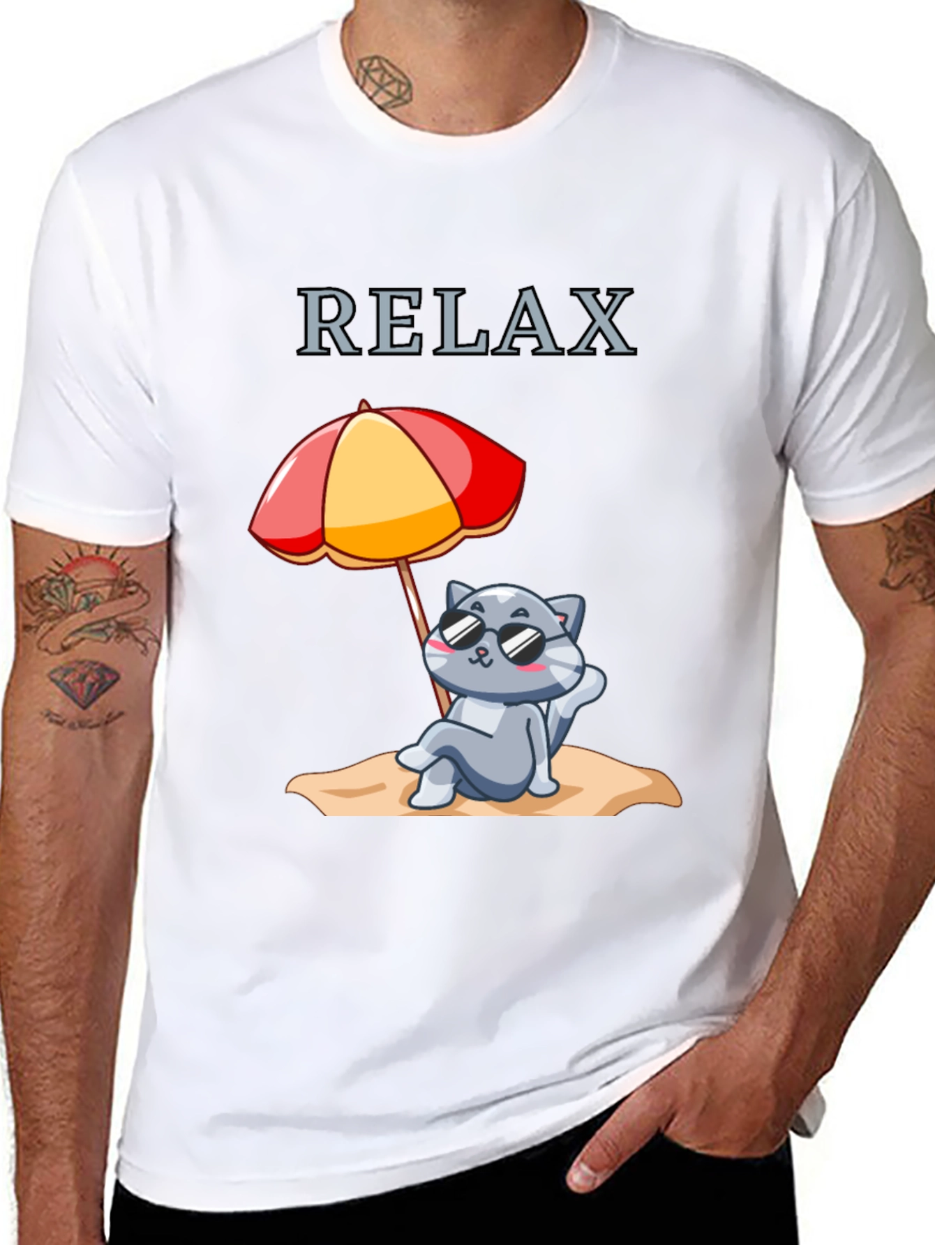 Relax Cat T-Shirt - Summer Vibes