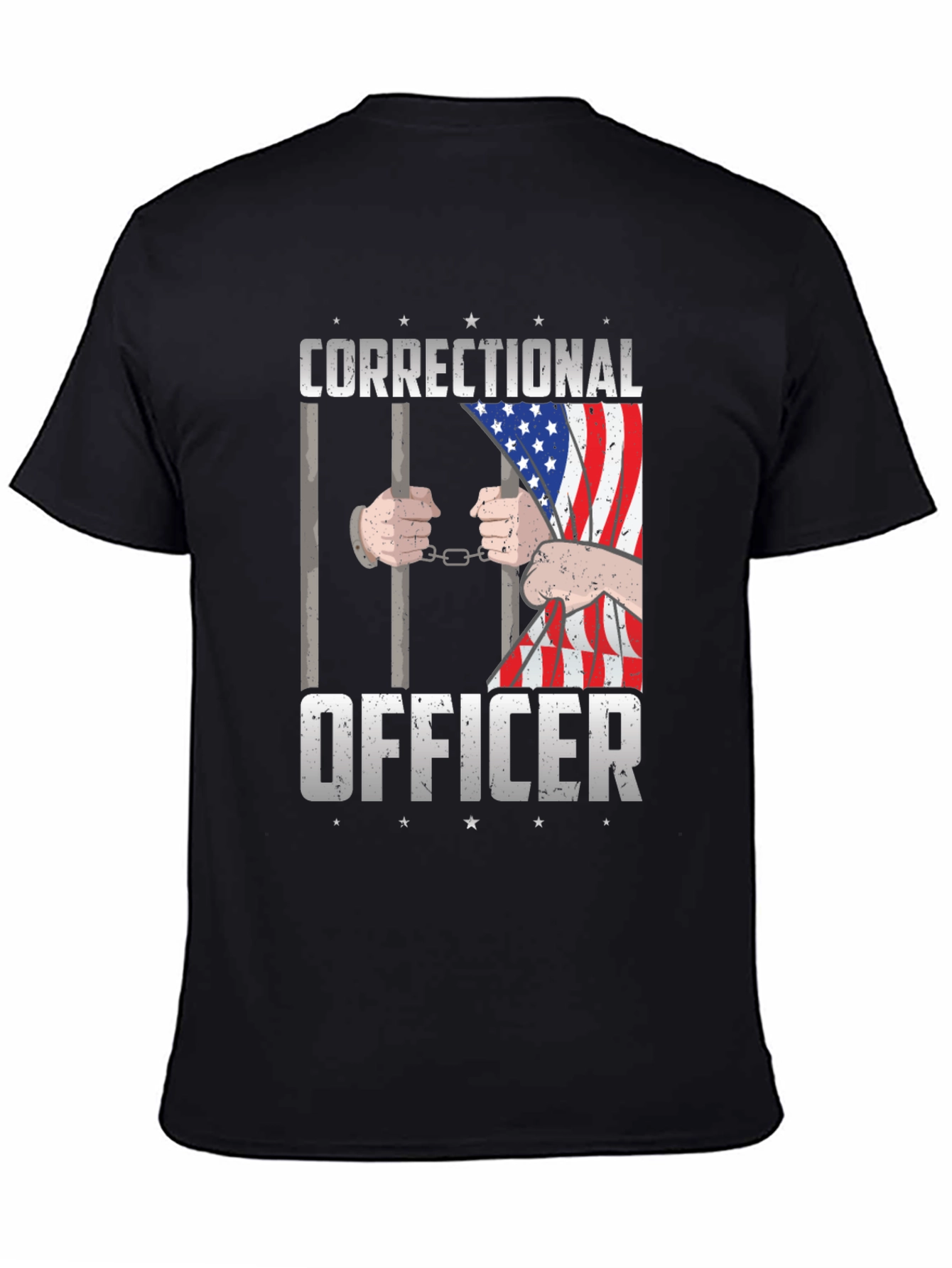 Correctional Officer American Flag Graphic T-Shirt