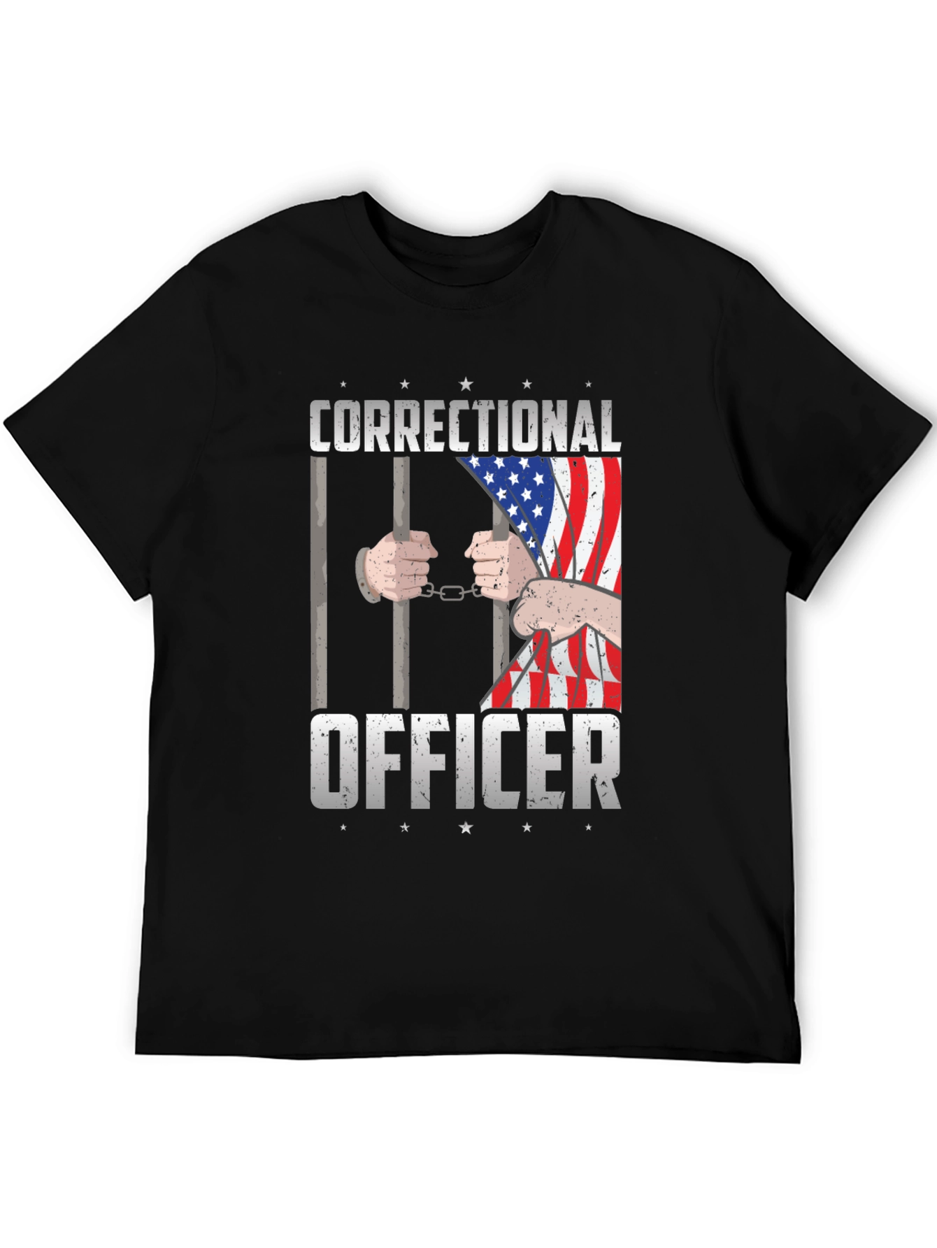 Correctional Officer American Flag Graphic T-Shirt