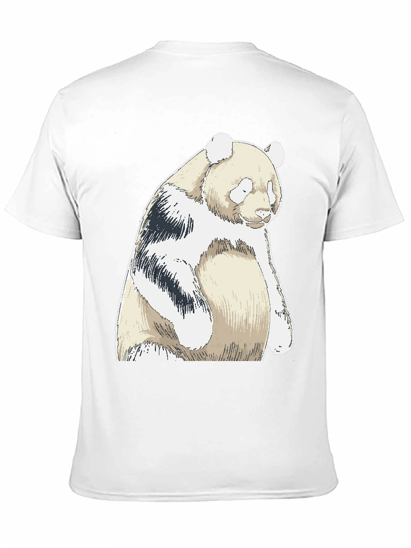 Panda Bear Graphic Tee - Black Cotton Blend