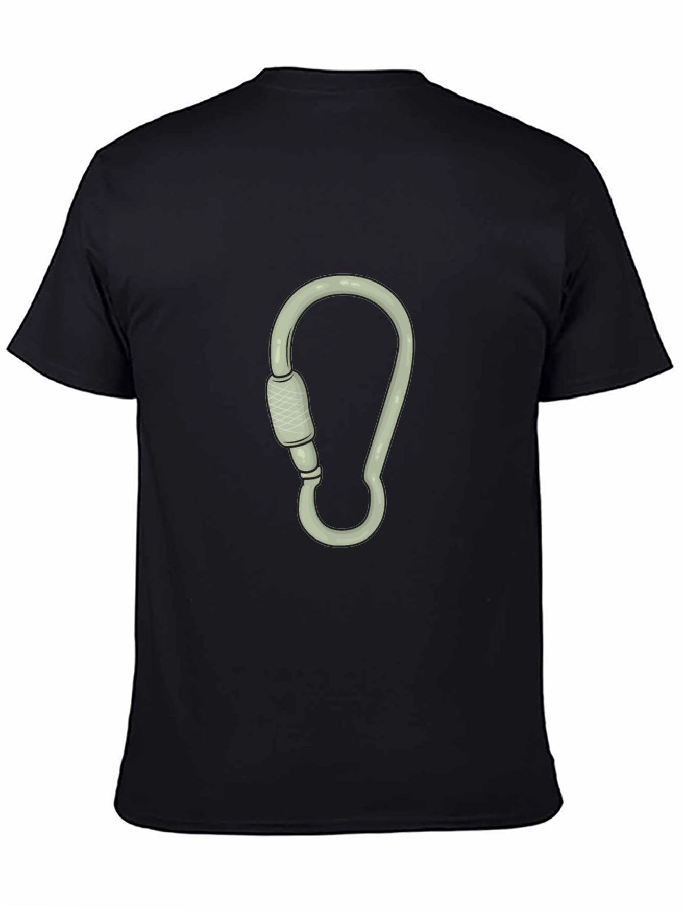 Black T-Shirt with Carabiner Graphic