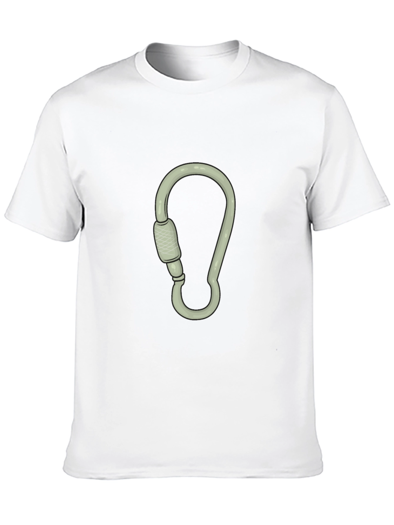 Black T-Shirt with Carabiner Graphic