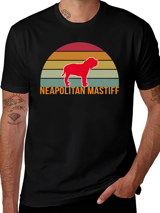 Neapolitan Mastiff Retro Sunset T-Shirt