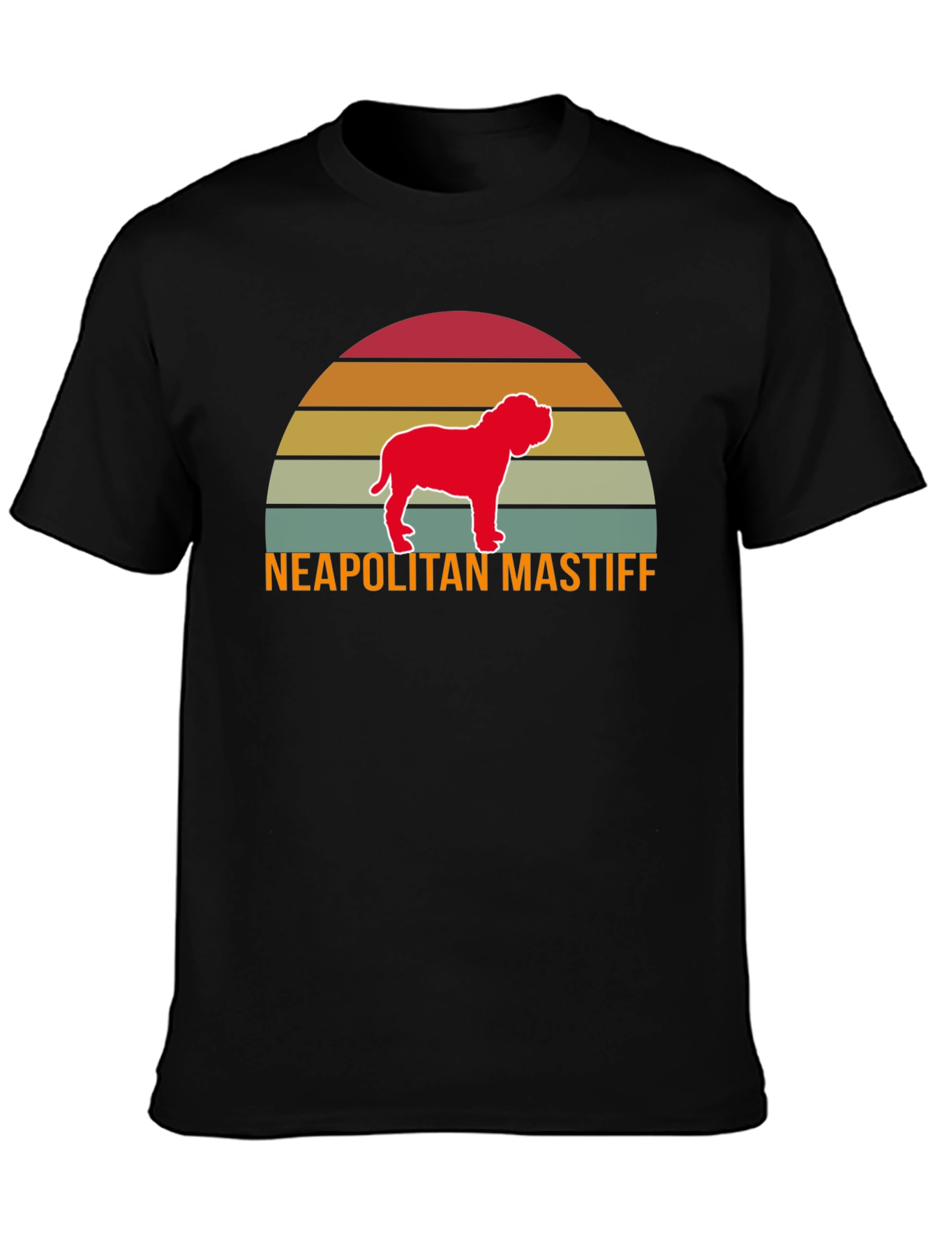 Neapolitan Mastiff Retro Sunset T-Shirt