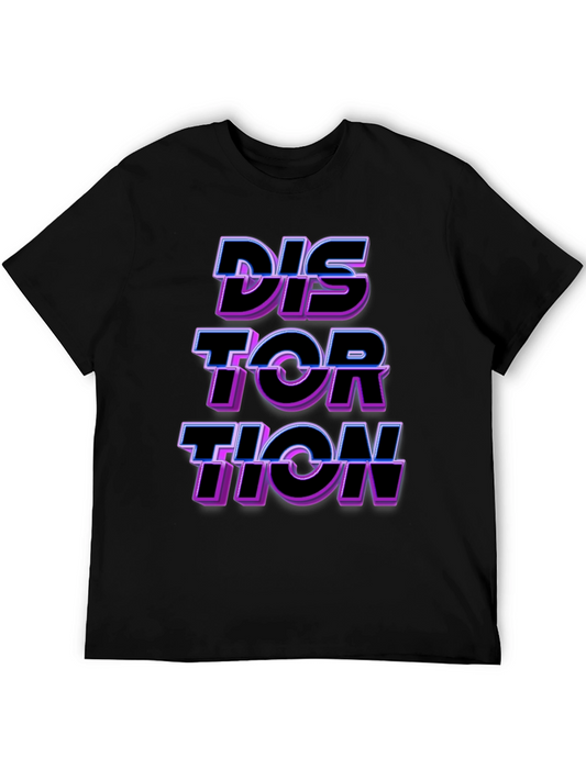 Distortion Graphic Tee - Black