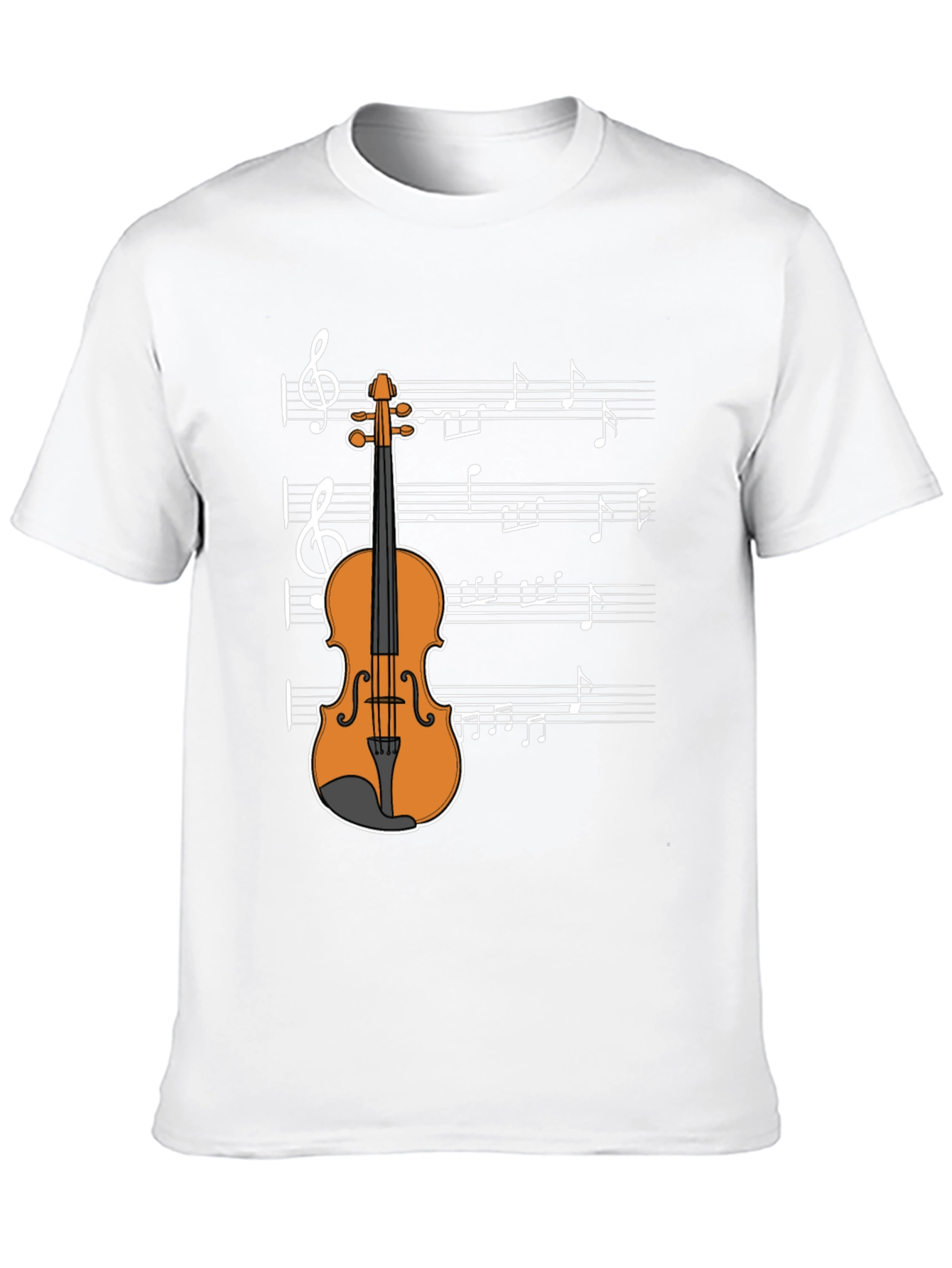 Musical Violin Graphic T-Shirt - Classic Design
