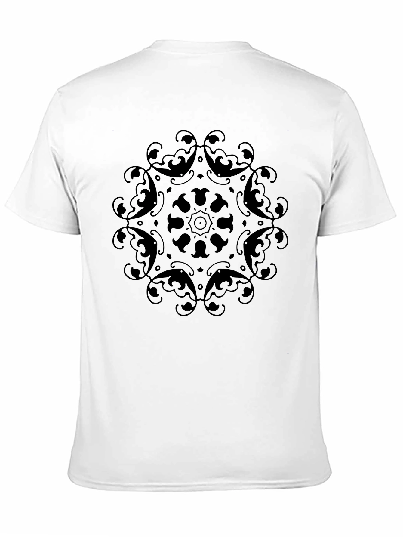 Black Mandala Print T-Shirt - Stylish Unisex Tee