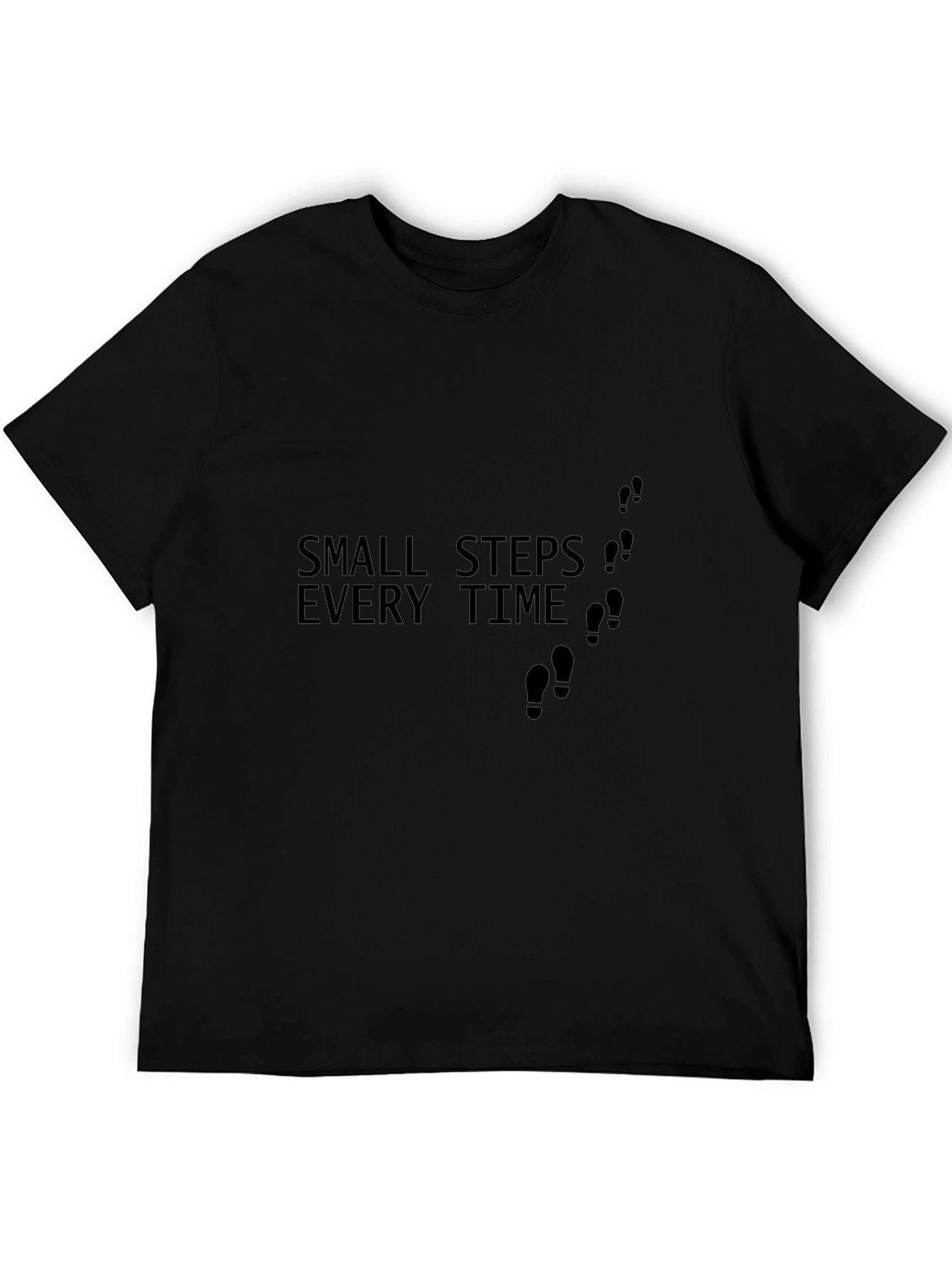Small Steps Every Time Black T-Shirt