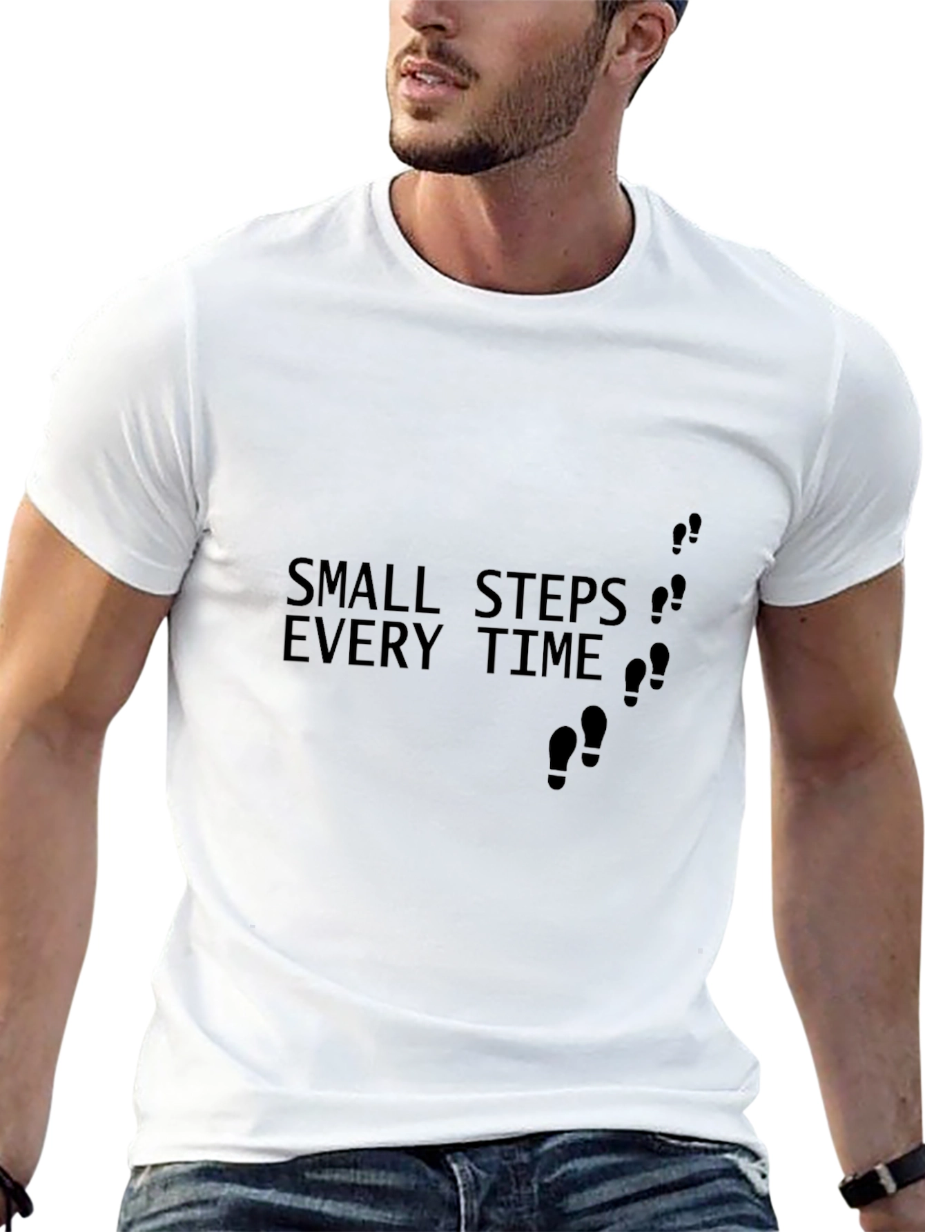 Small Steps Every Time Black T-Shirt