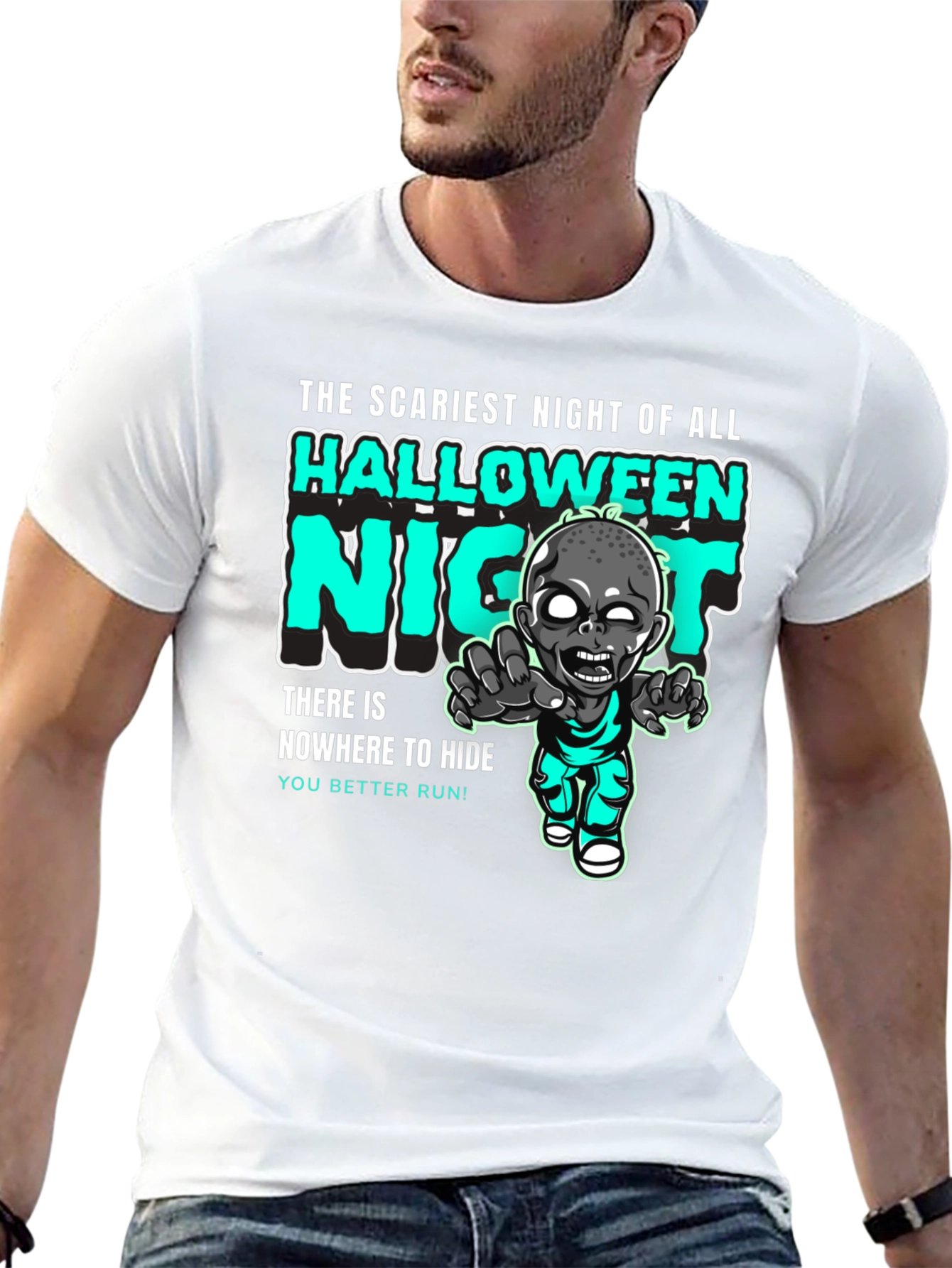 Halloween Night Zombie Graphic Tee