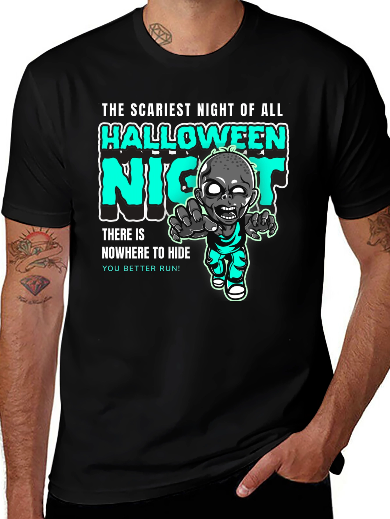 Halloween Night Zombie Graphic Tee