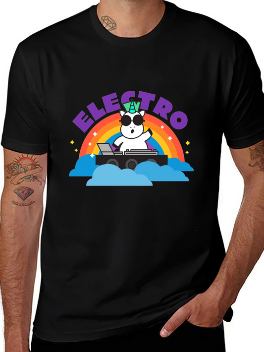 Electro Unicorn T-Shirt - DJ Rainbow Design