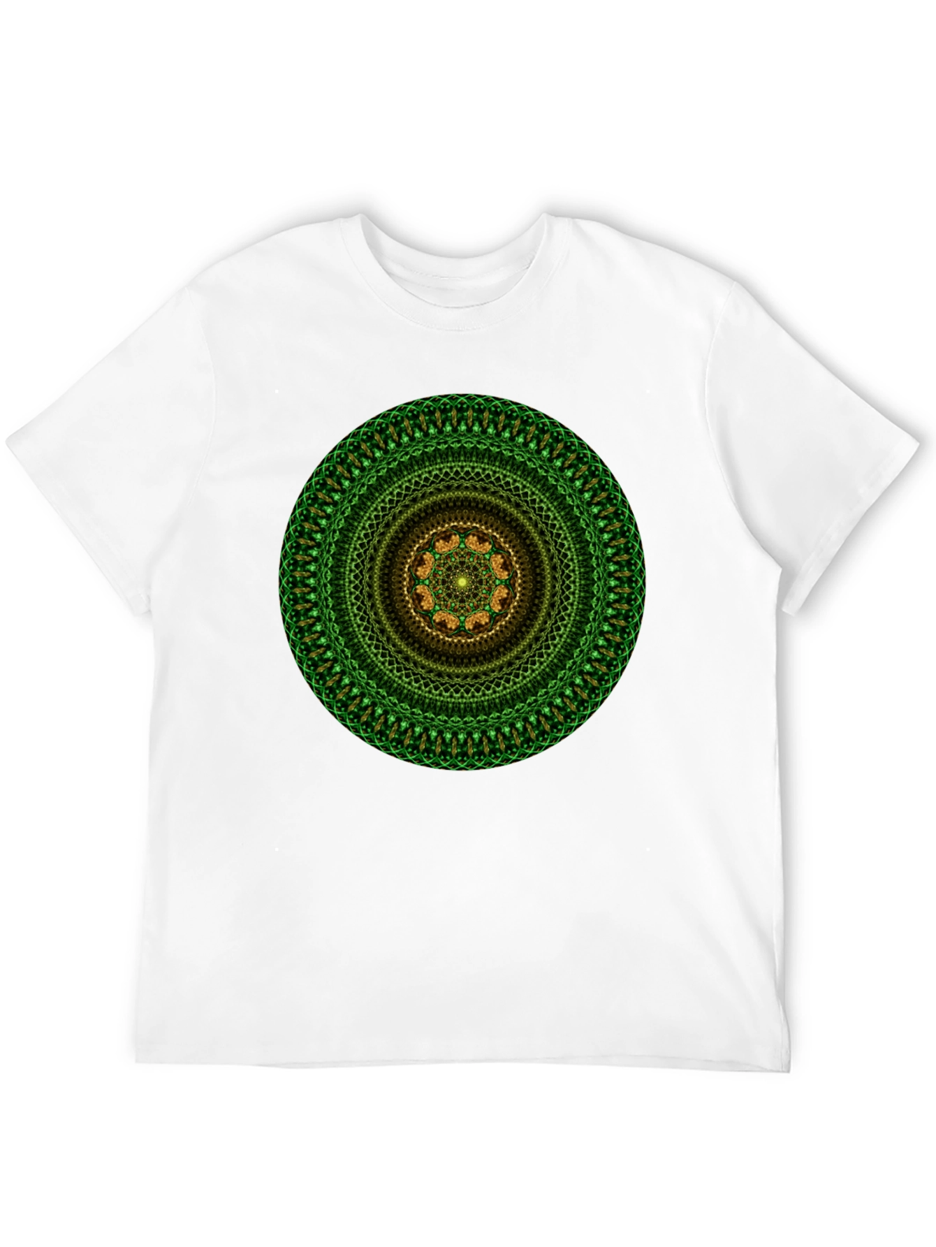 Green Mandala Graphic Tee - Casual Comfort