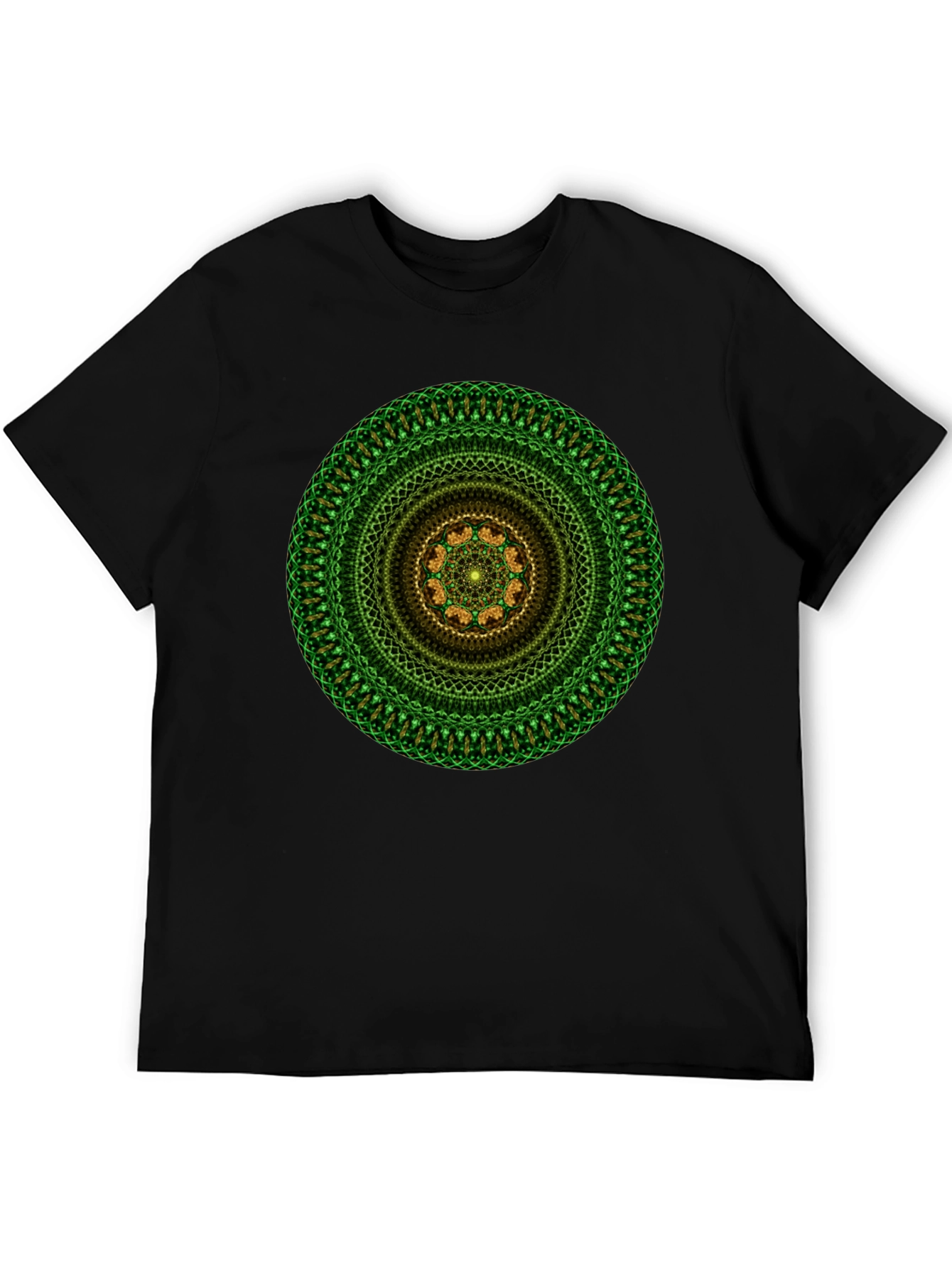 Green Mandala Graphic Tee - Casual Comfort