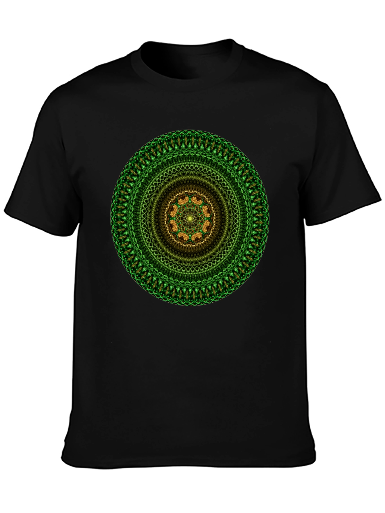 Green Mandala Graphic Tee - Casual Comfort