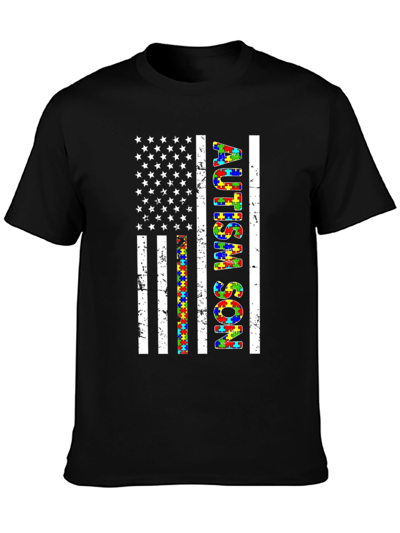 Autism Son American Flag T-Shirt
