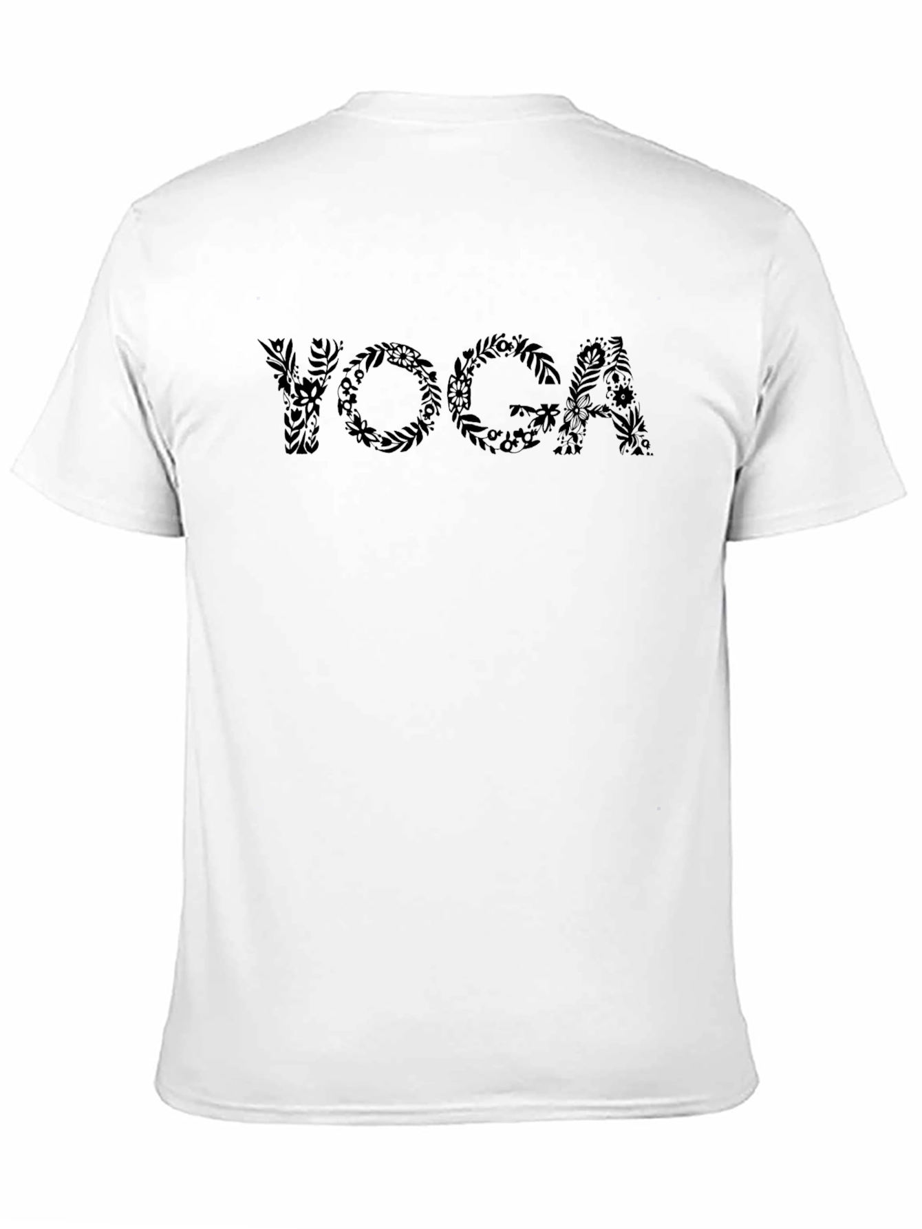 Floral Yoga Tee - Unisex Black T-Shirt