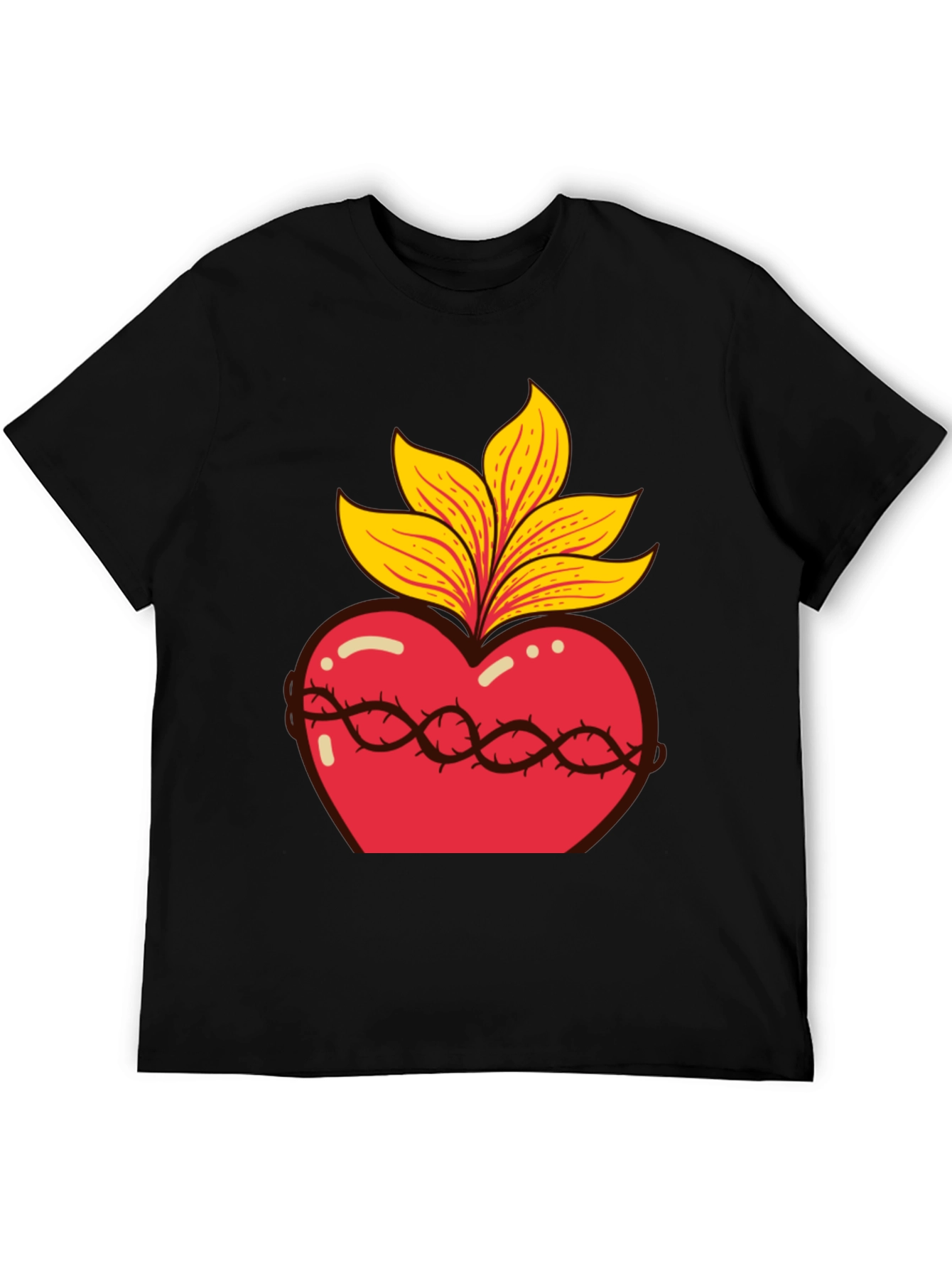 Sacred Heart Graphic Tee - Black