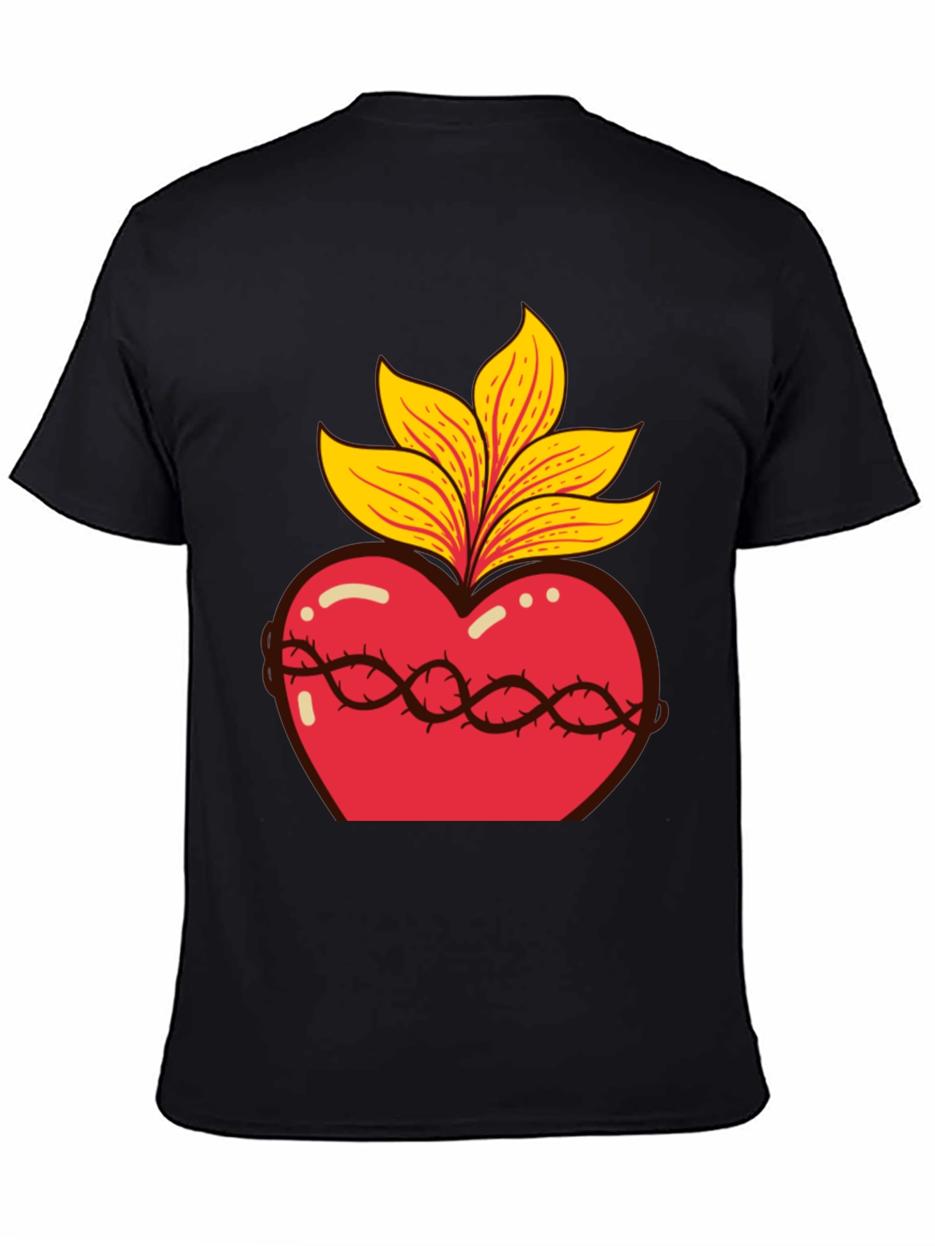 Sacred Heart Graphic Tee - Black