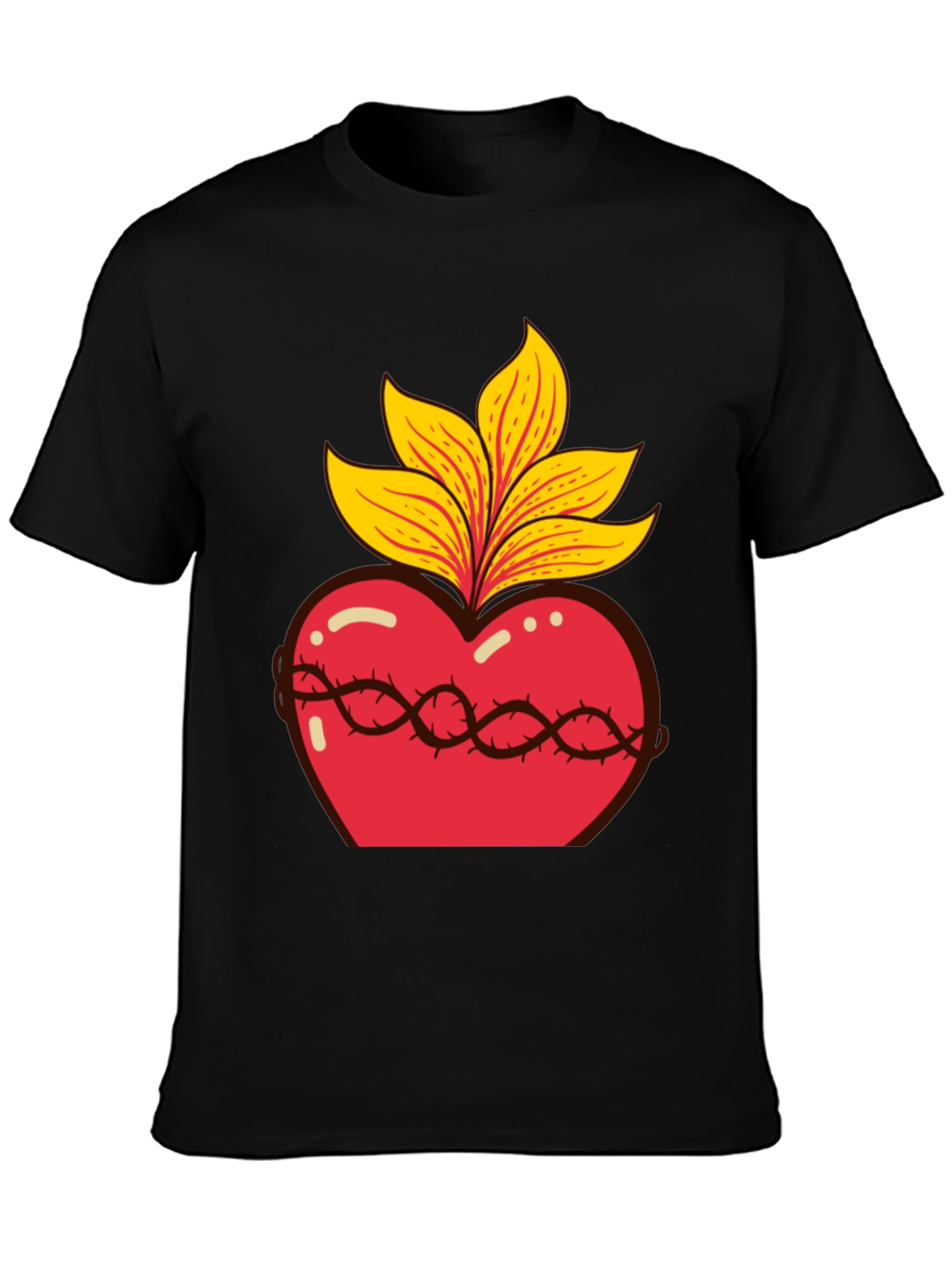 Sacred Heart Graphic Tee - Black