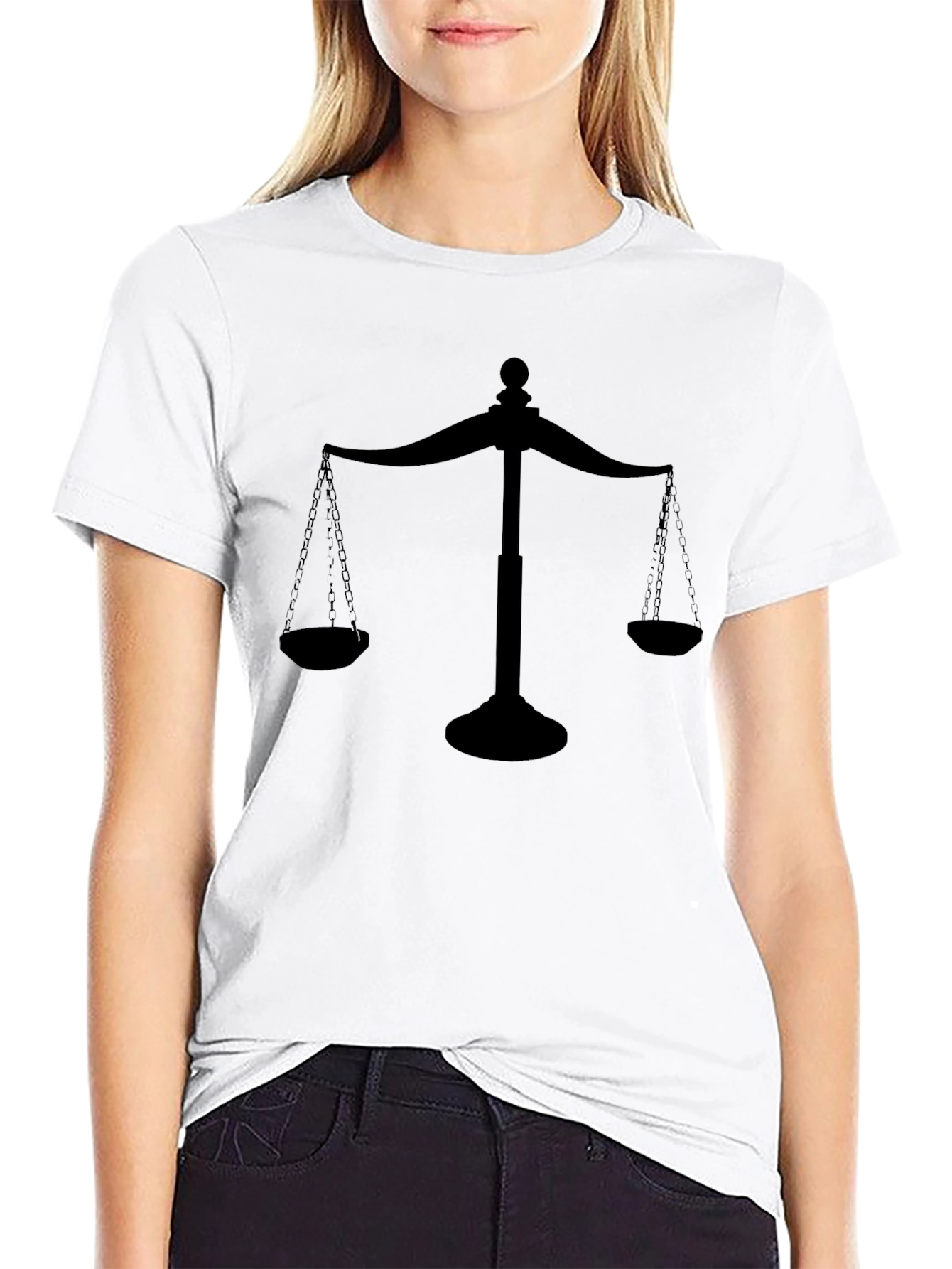 Scales of Justice Graphic Black T-Shirt