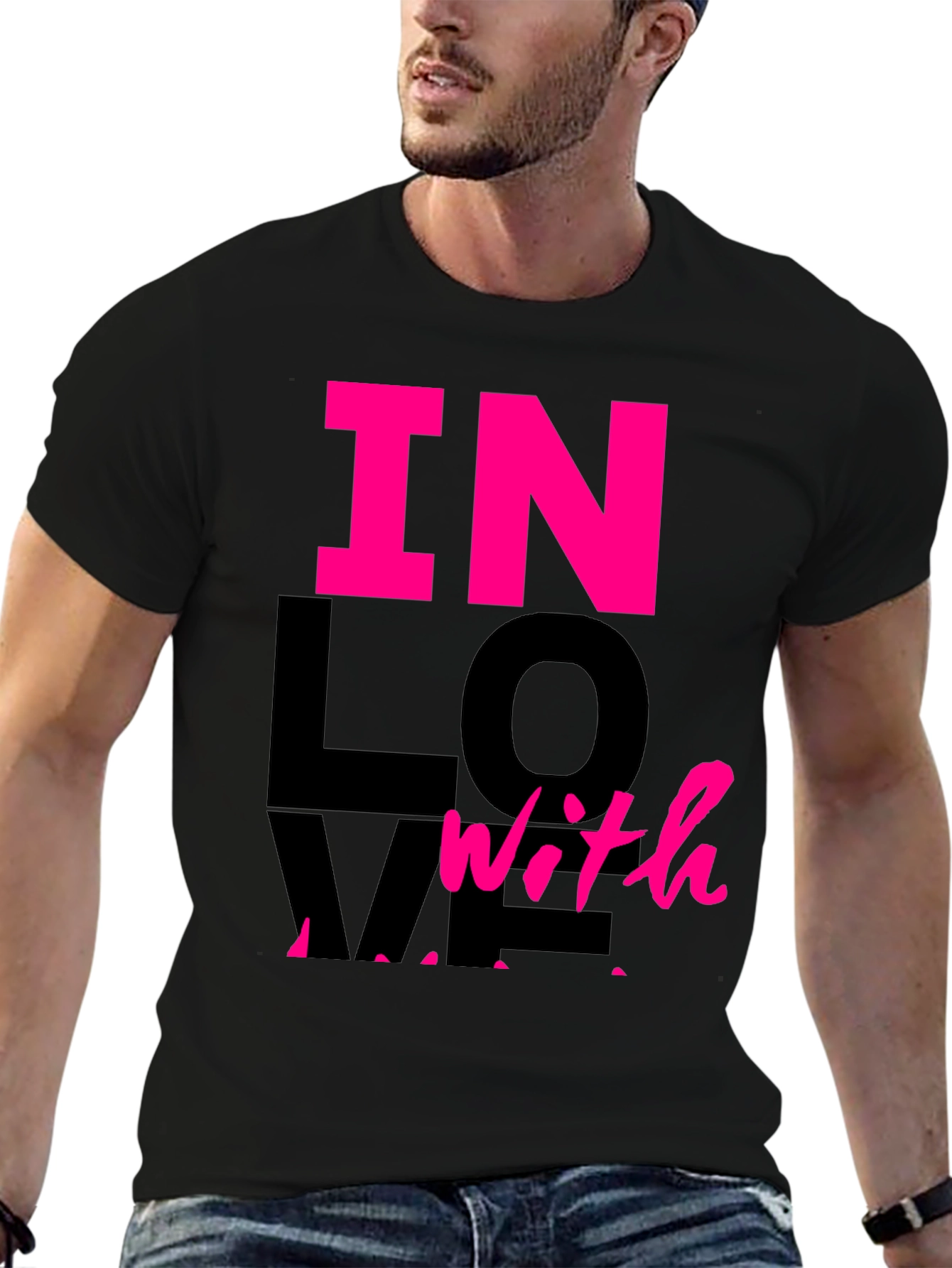 In Love With Me Graphic Tee - Black