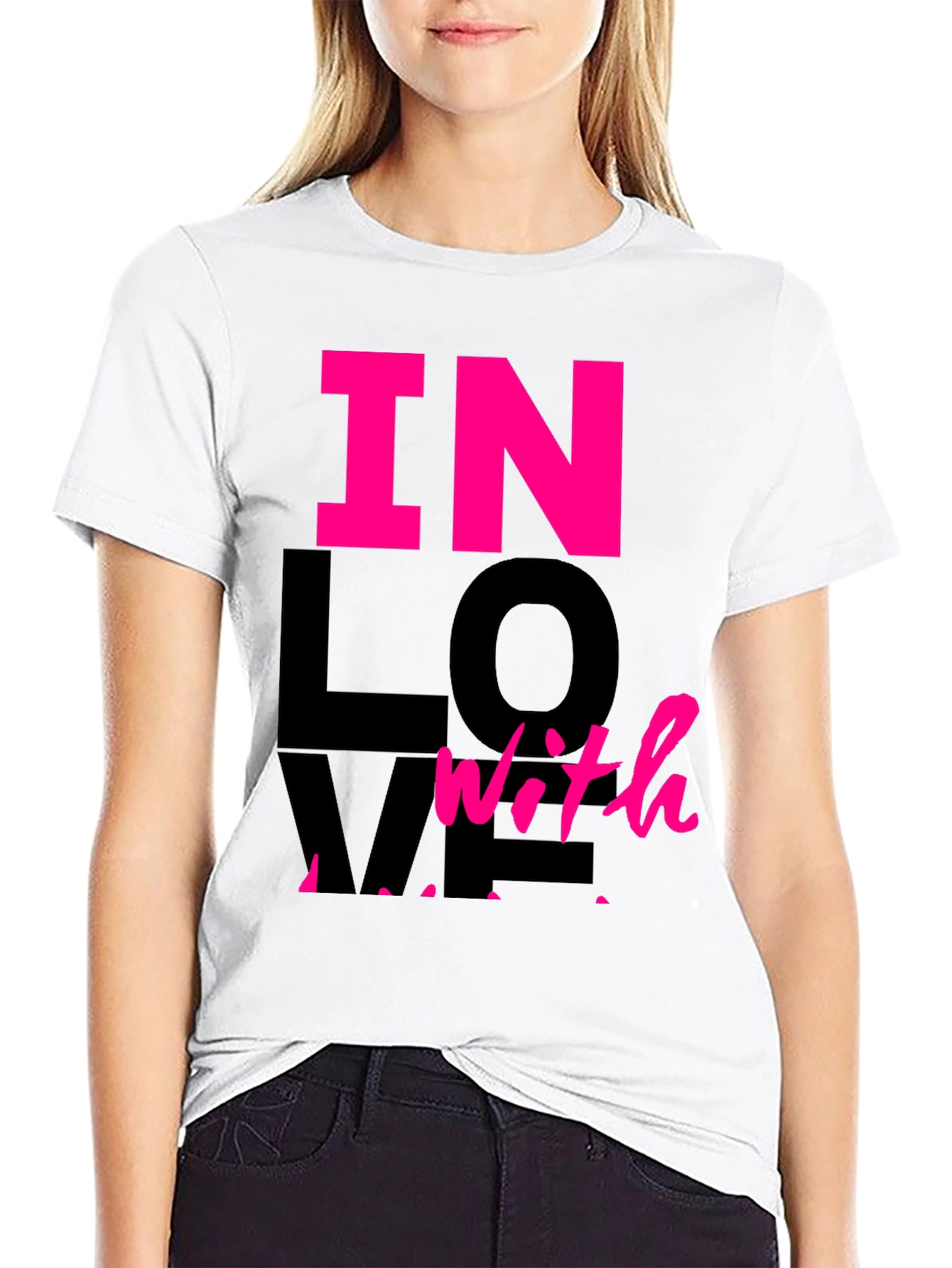 In Love With Me Graphic Tee - Black