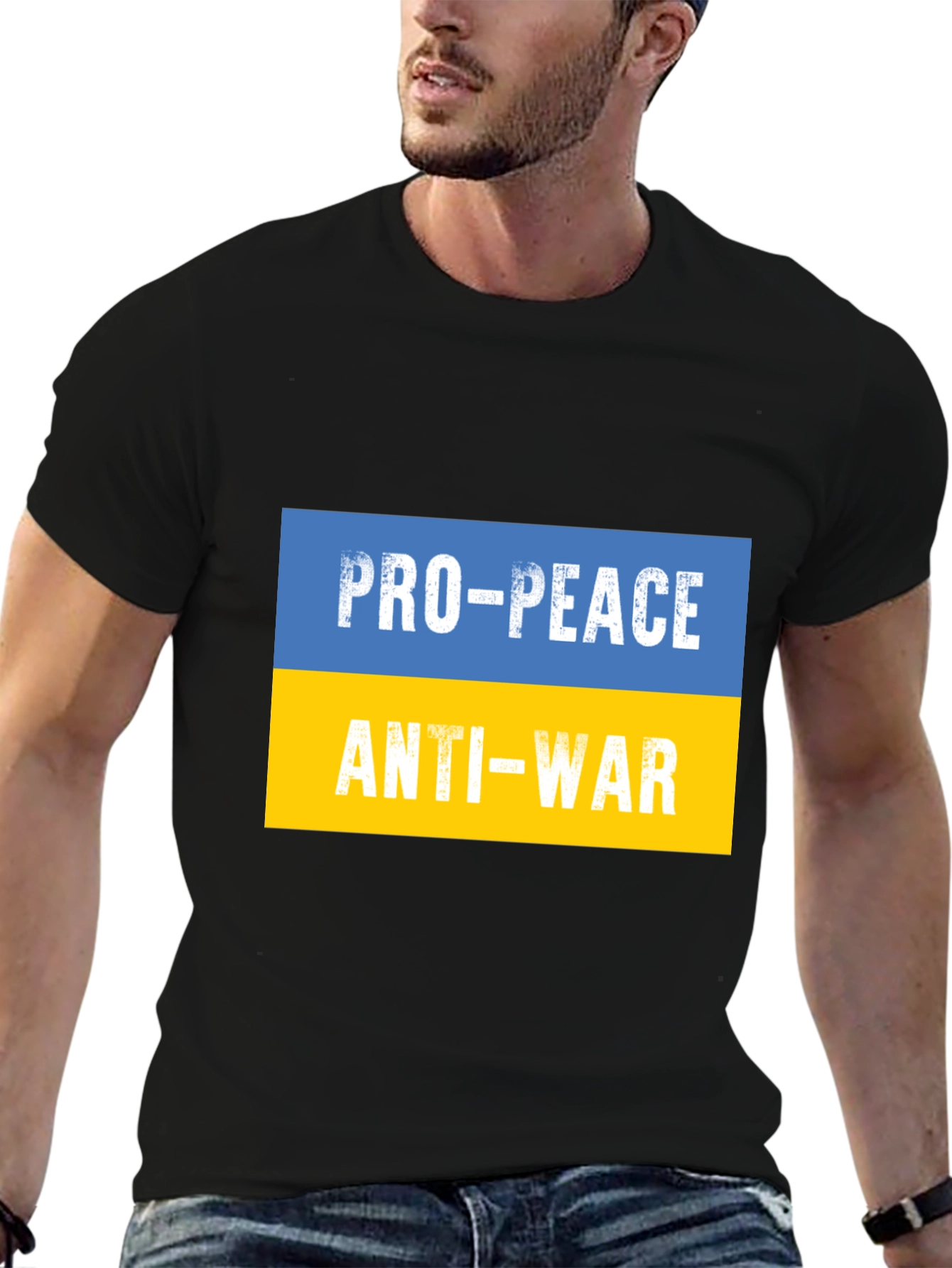 Pro-Peace Anti-War Ukraine Flag T-Shirt
