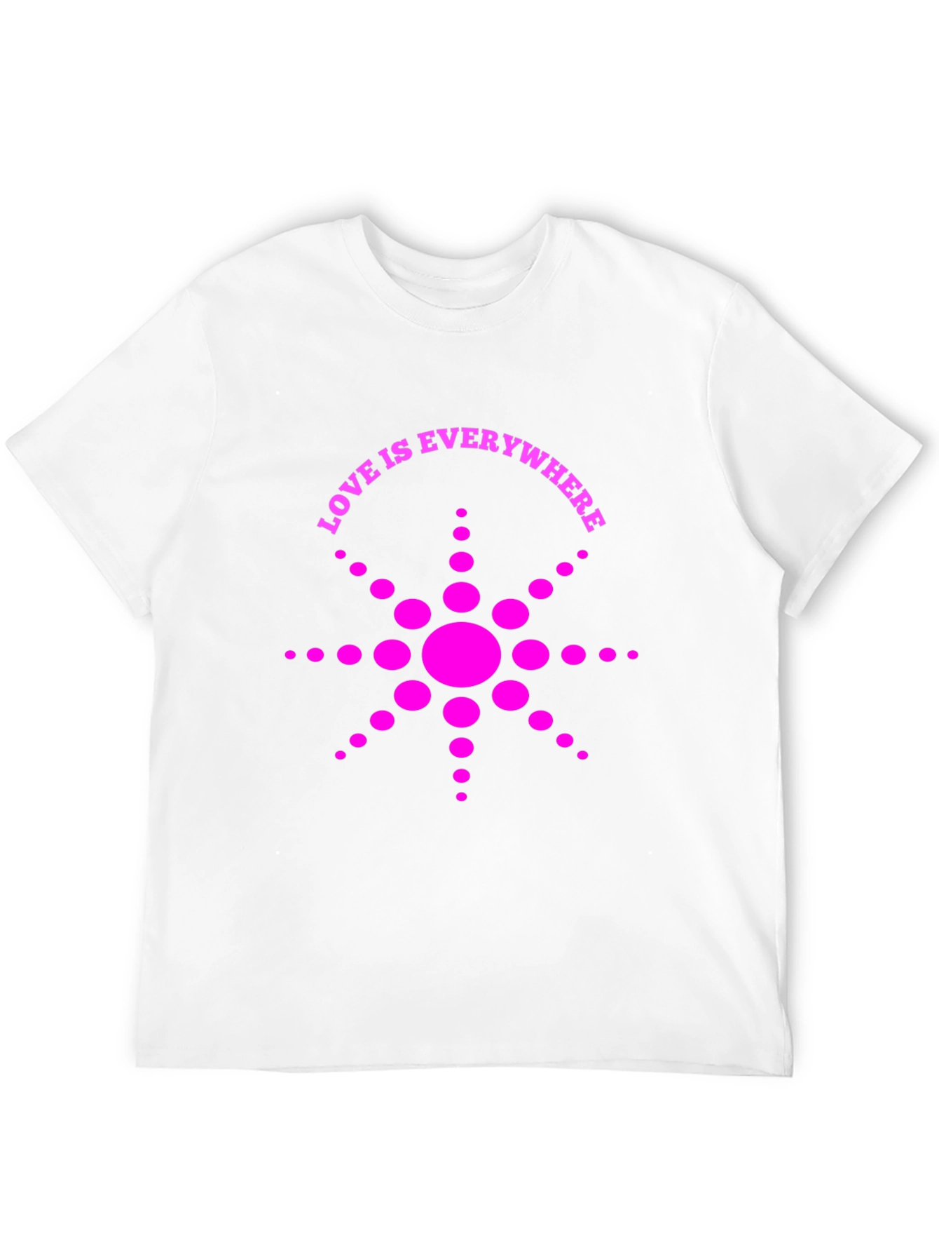 Love Is Everywhere T-Shirt - Black with Pink Graphic