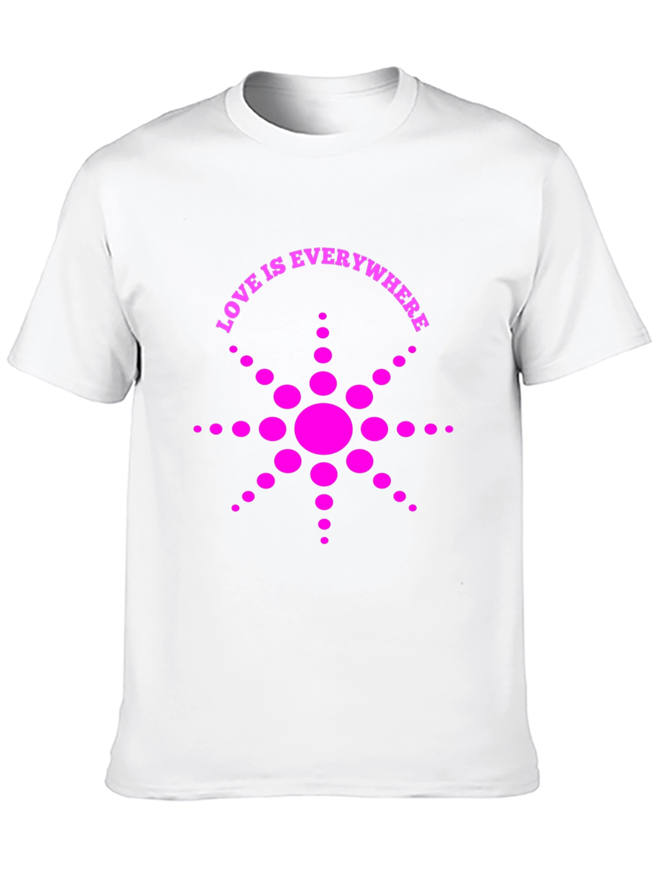 Love Is Everywhere T-Shirt - Black with Pink Graphic