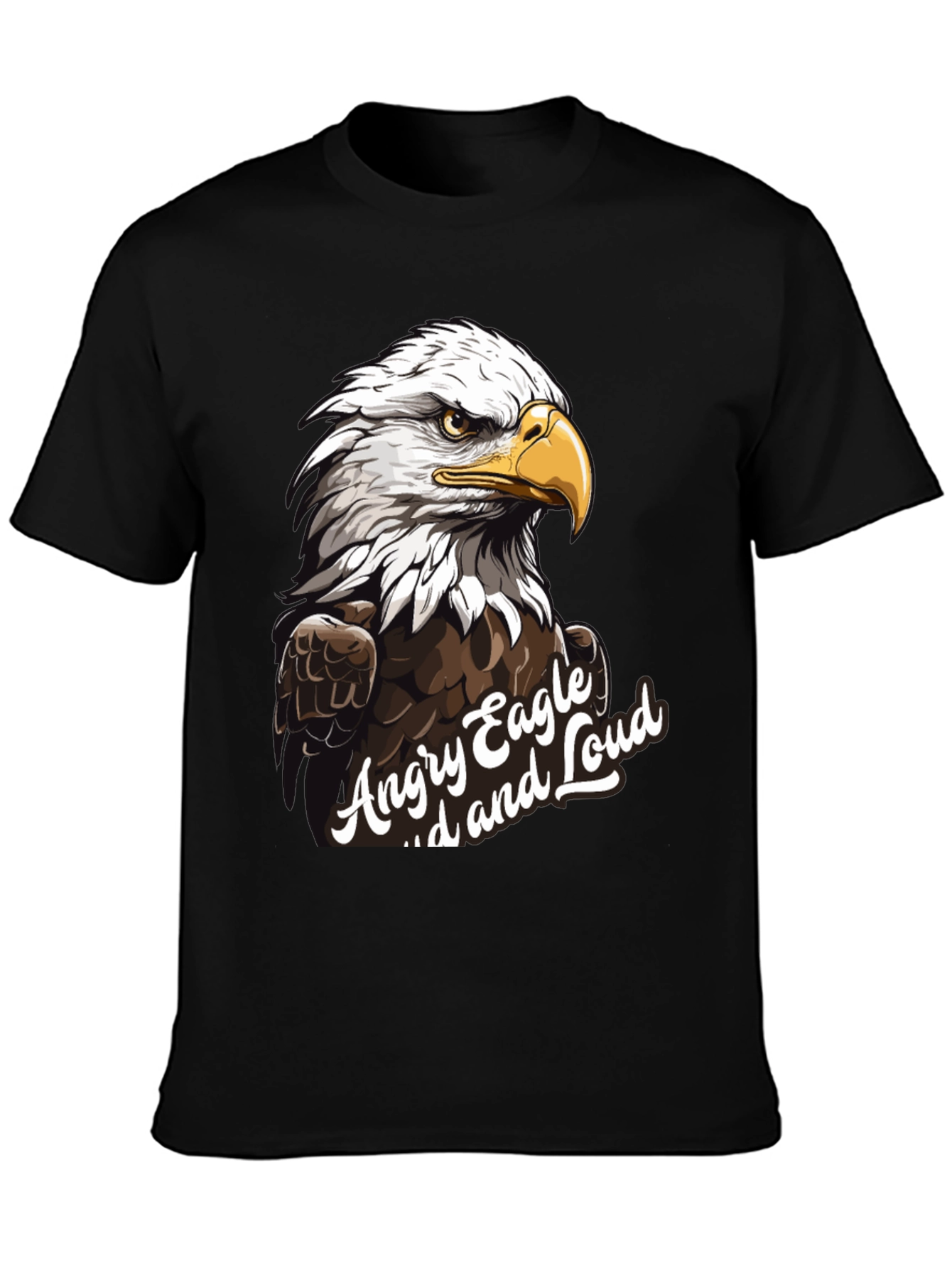 Angry Eagle Loud T-Shirt - Black