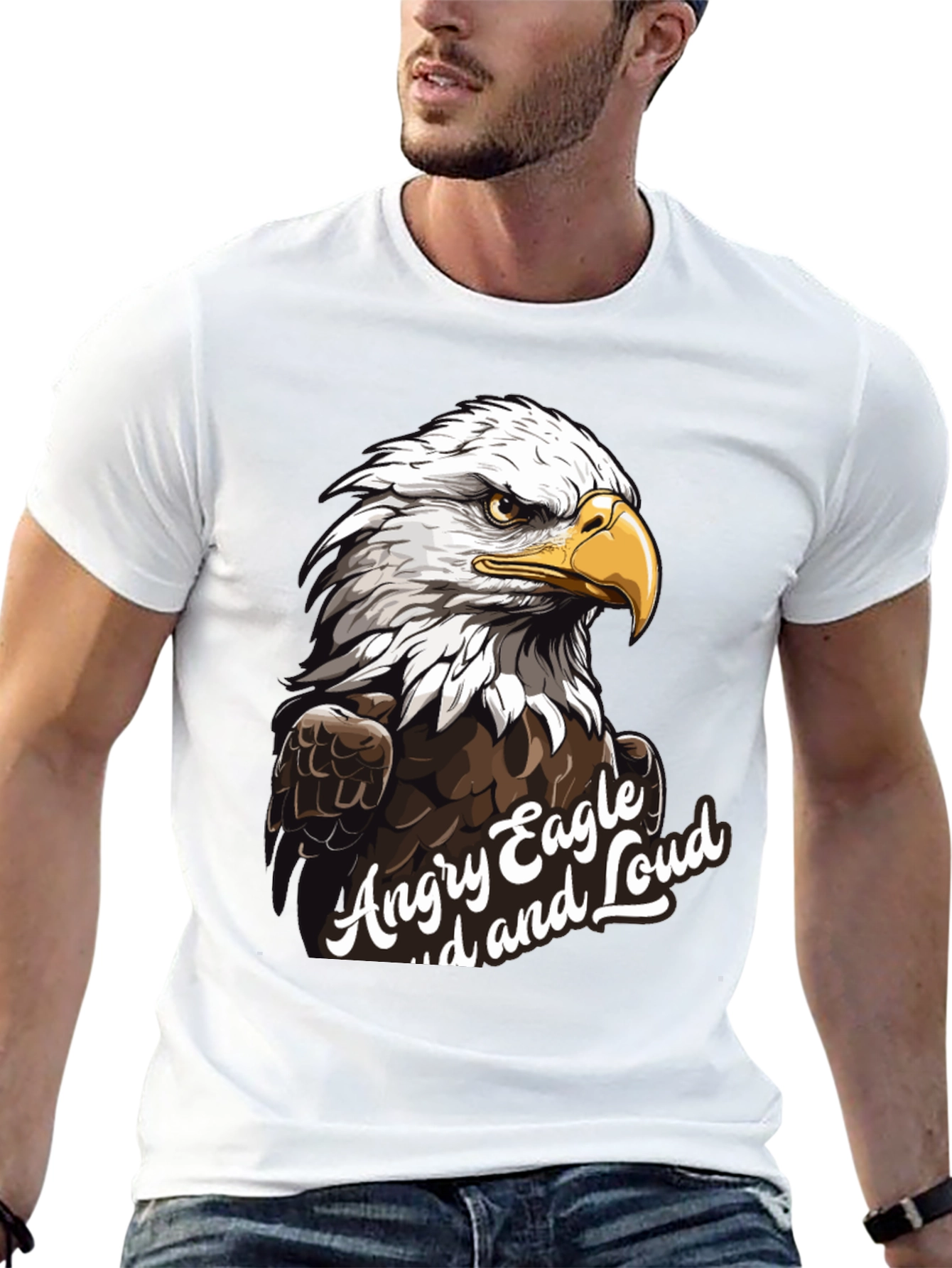 Angry Eagle Loud T-Shirt - Black