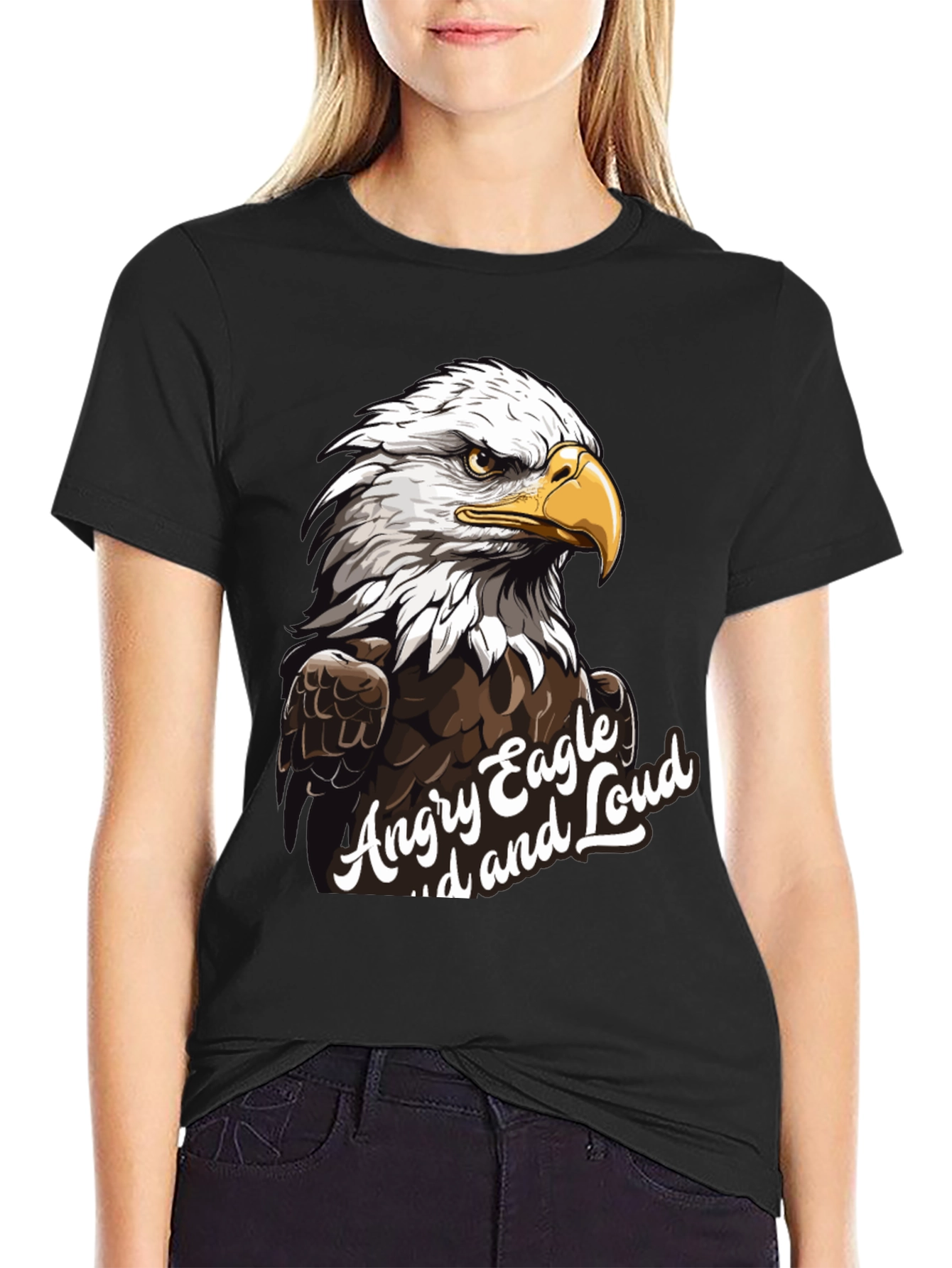Angry Eagle Loud T-Shirt - Black