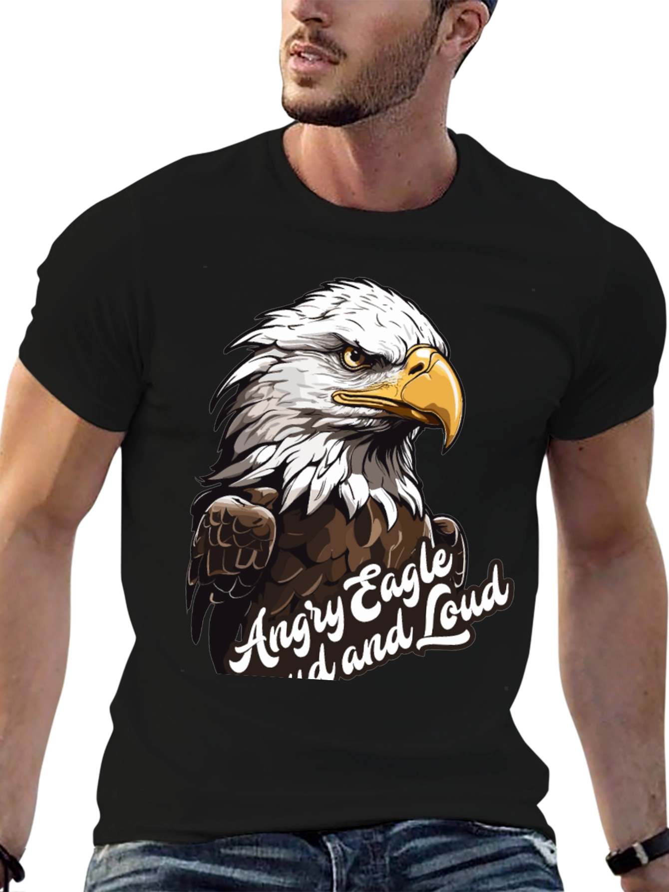 Angry Eagle Loud T-Shirt - Black